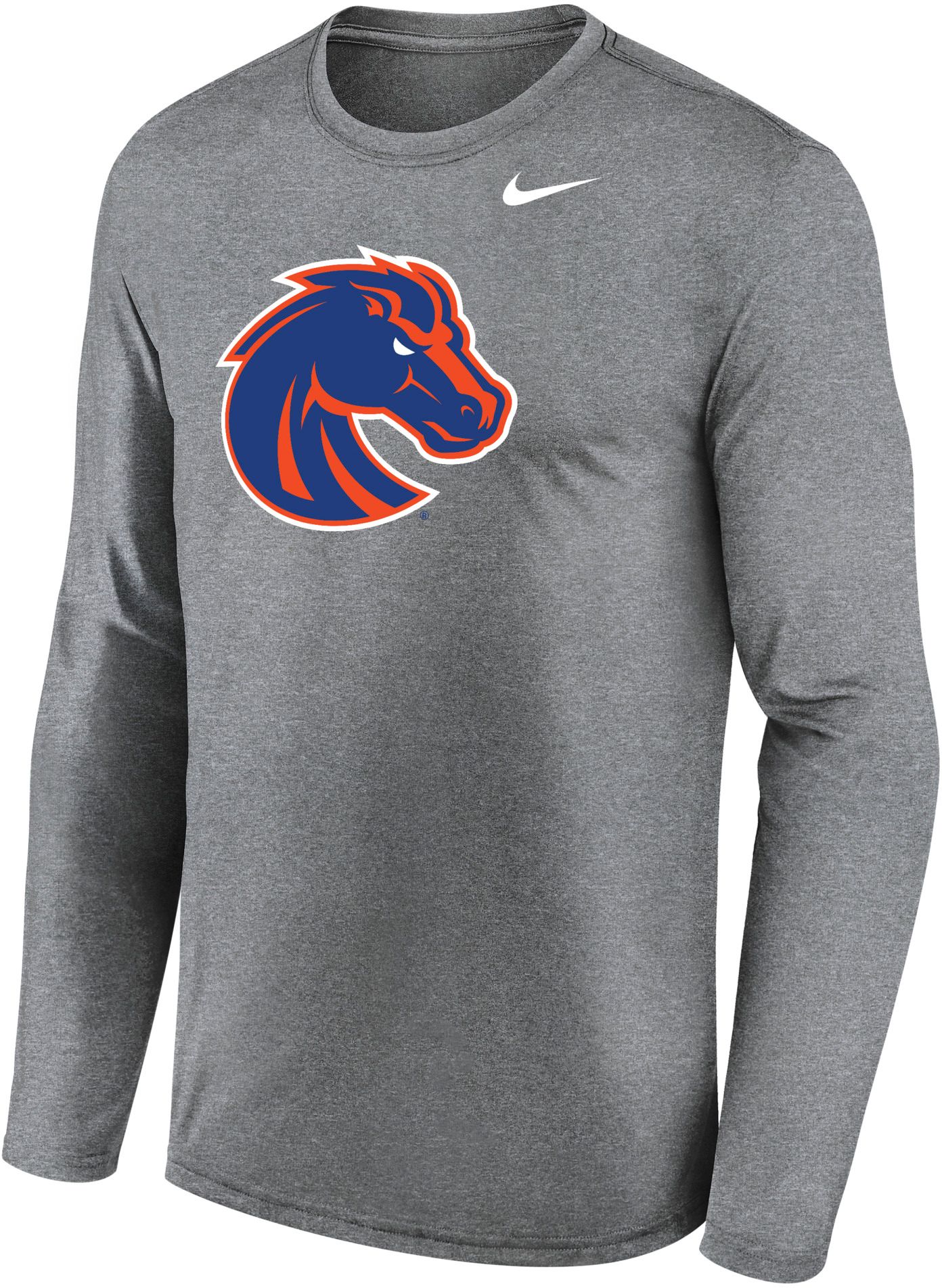 Nike Men's Boise State Broncos Gray Legend Long Sleeve Shirt, XXL