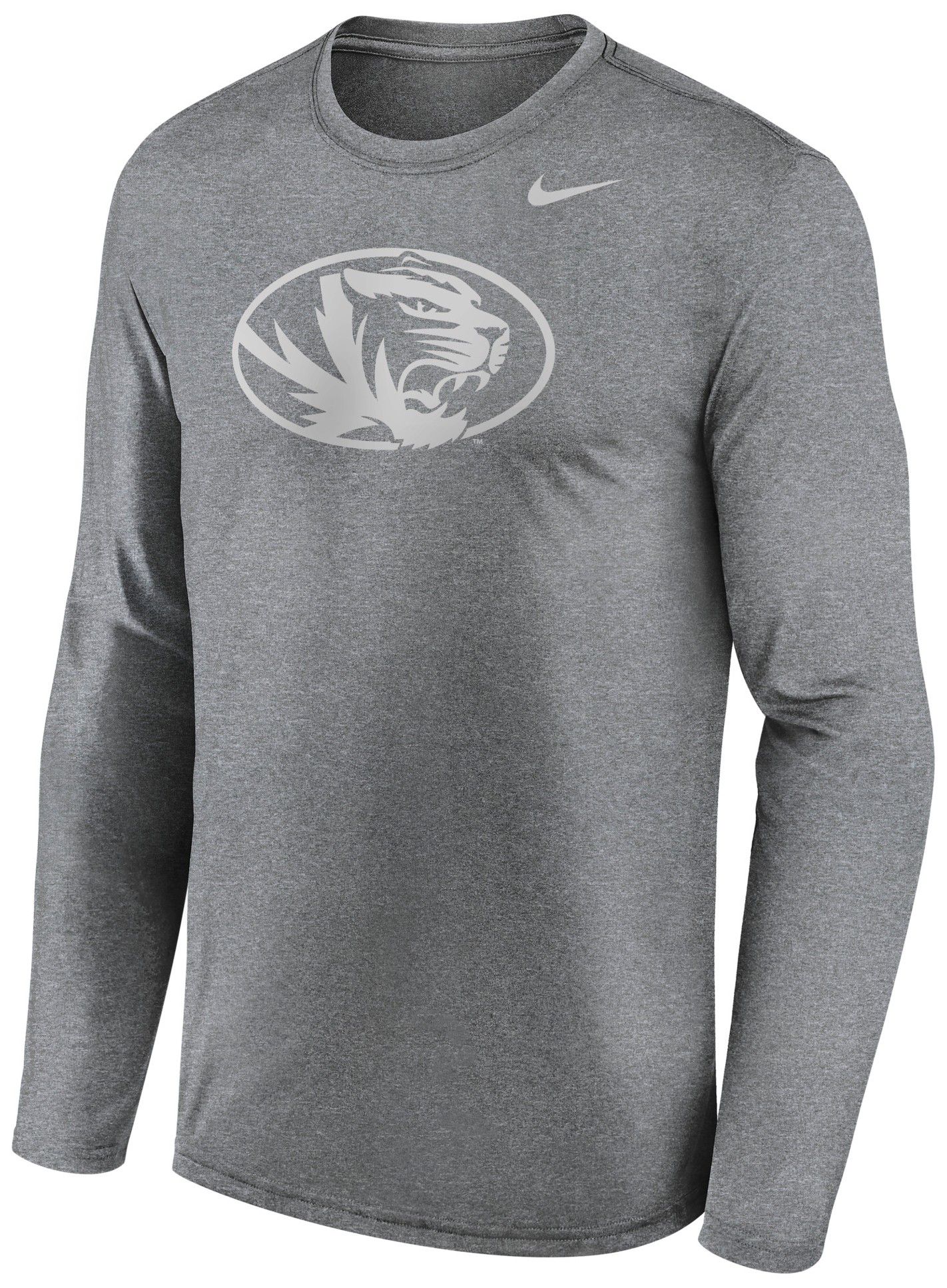 Nike Men's Missouri Tigers Gray Legend Long Sleeve Shirt