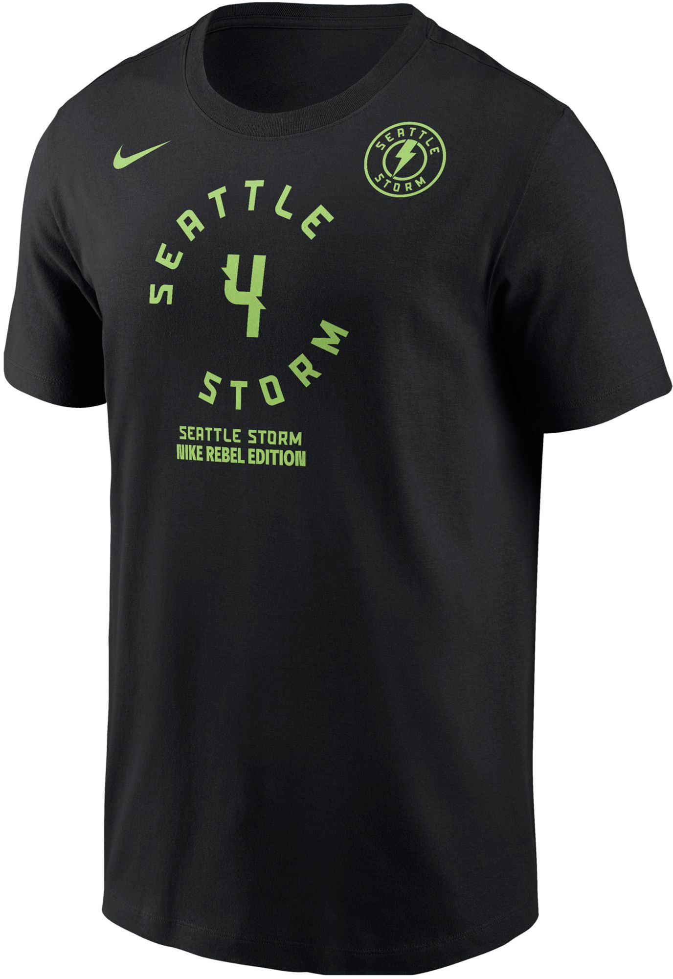 Nike Men's Seattle Storm Flau'jae Johnson #4 Black Rebel T-Shirt, XXL