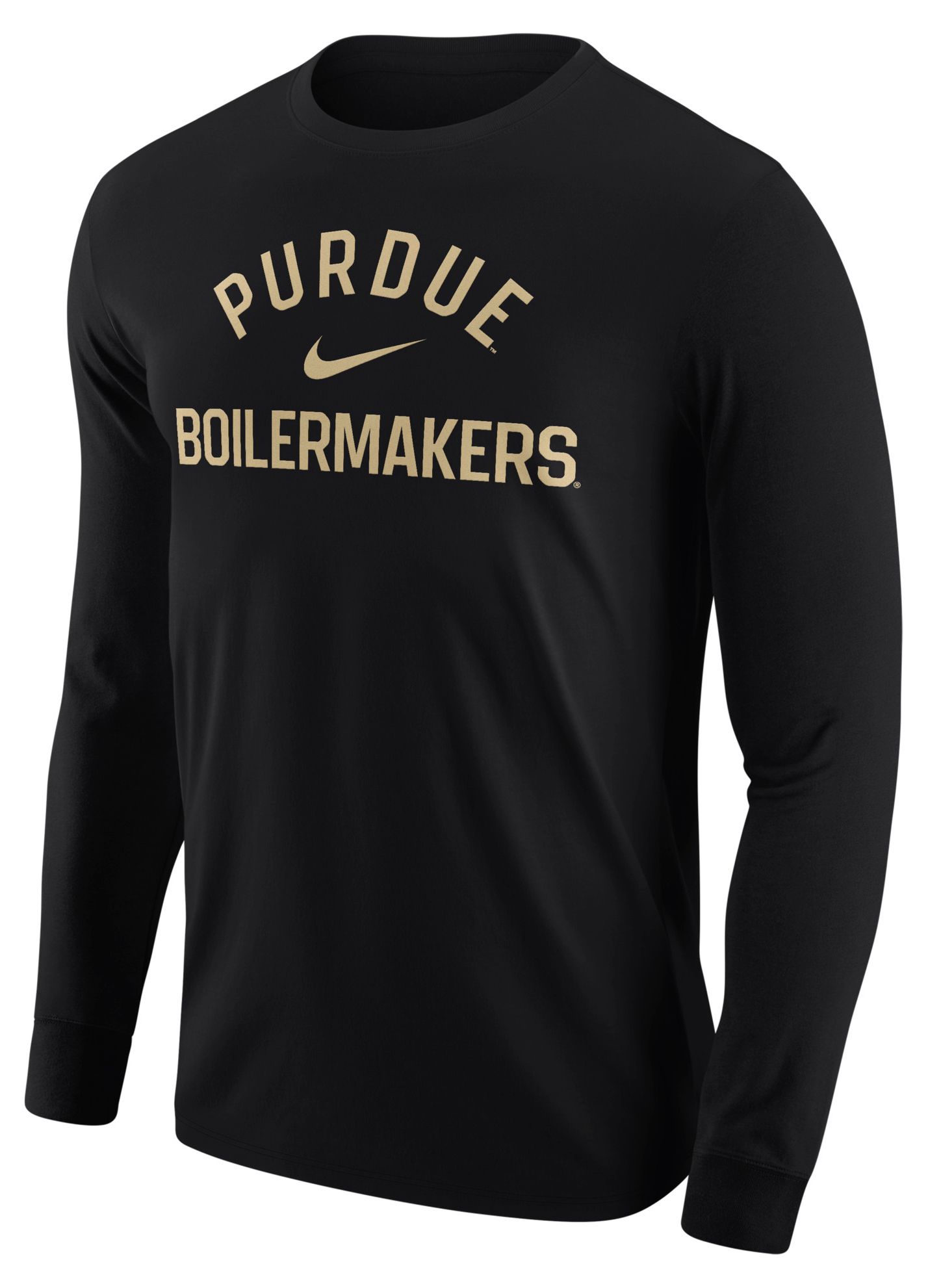Nike Men's Purdue Boilermakers Black Long Sleeve Shirt