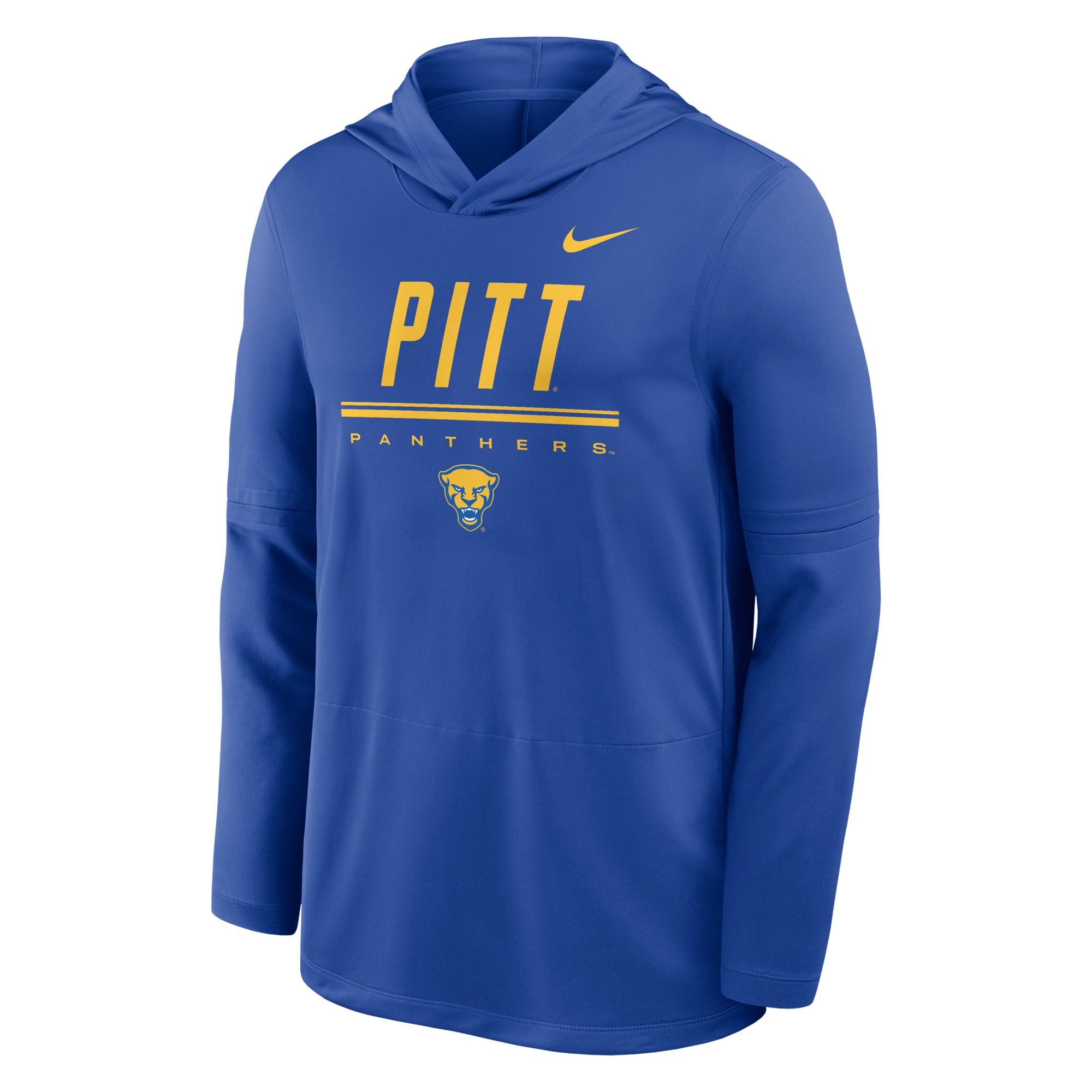 Nike Men's Pitt Panthers Royal Dri-Fit Lightweight Long Sleeve Hoodie Top