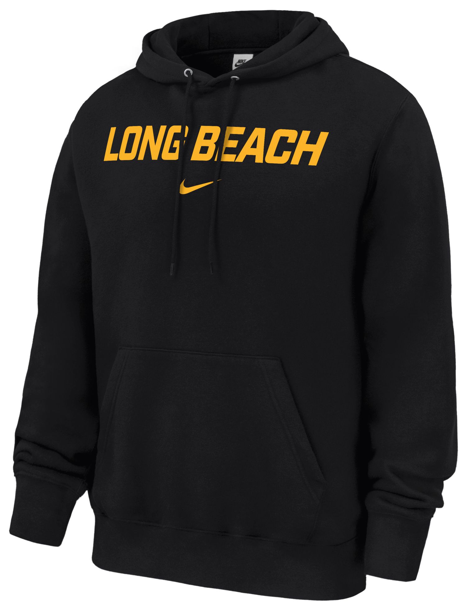 Nike Men's Long Beach State 49ers Black Wordmark Club Hoodie
