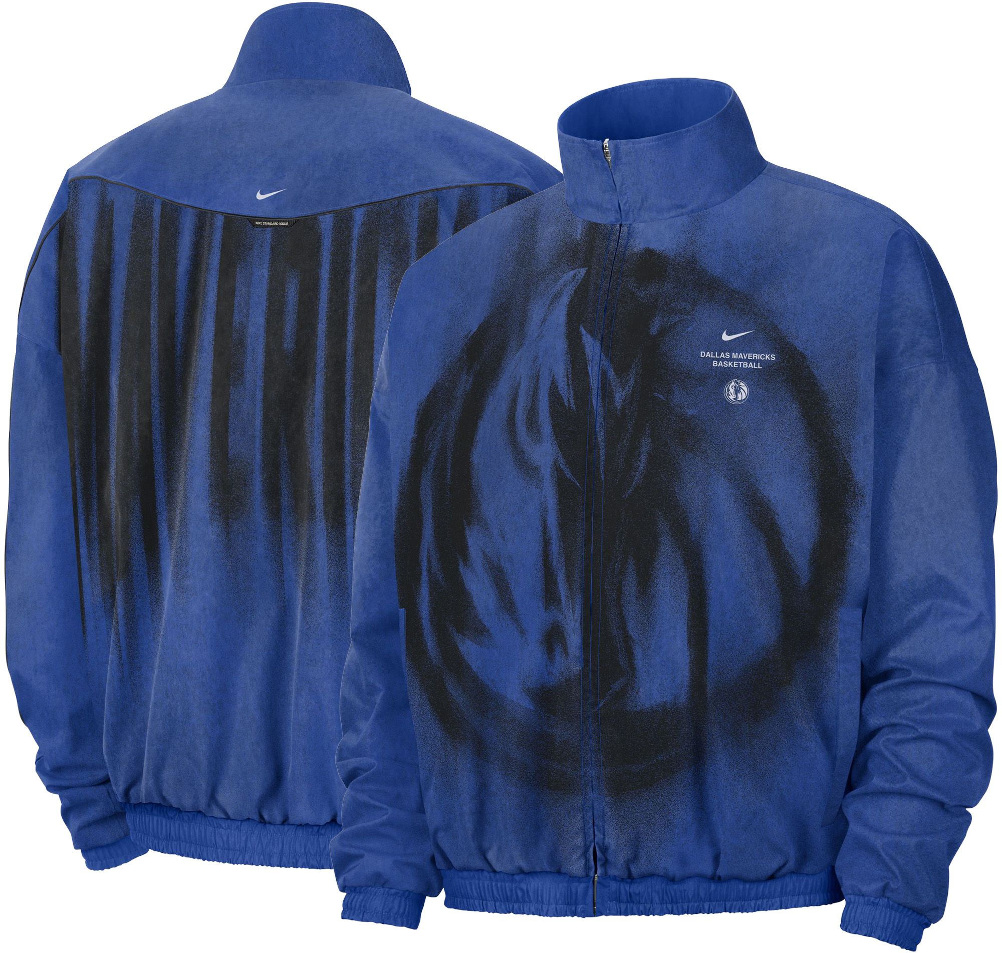 Nike Adult Dallas Mavericks Worn With Obsession Standard Issue Game Theater Loud Woven Jacket, Men's