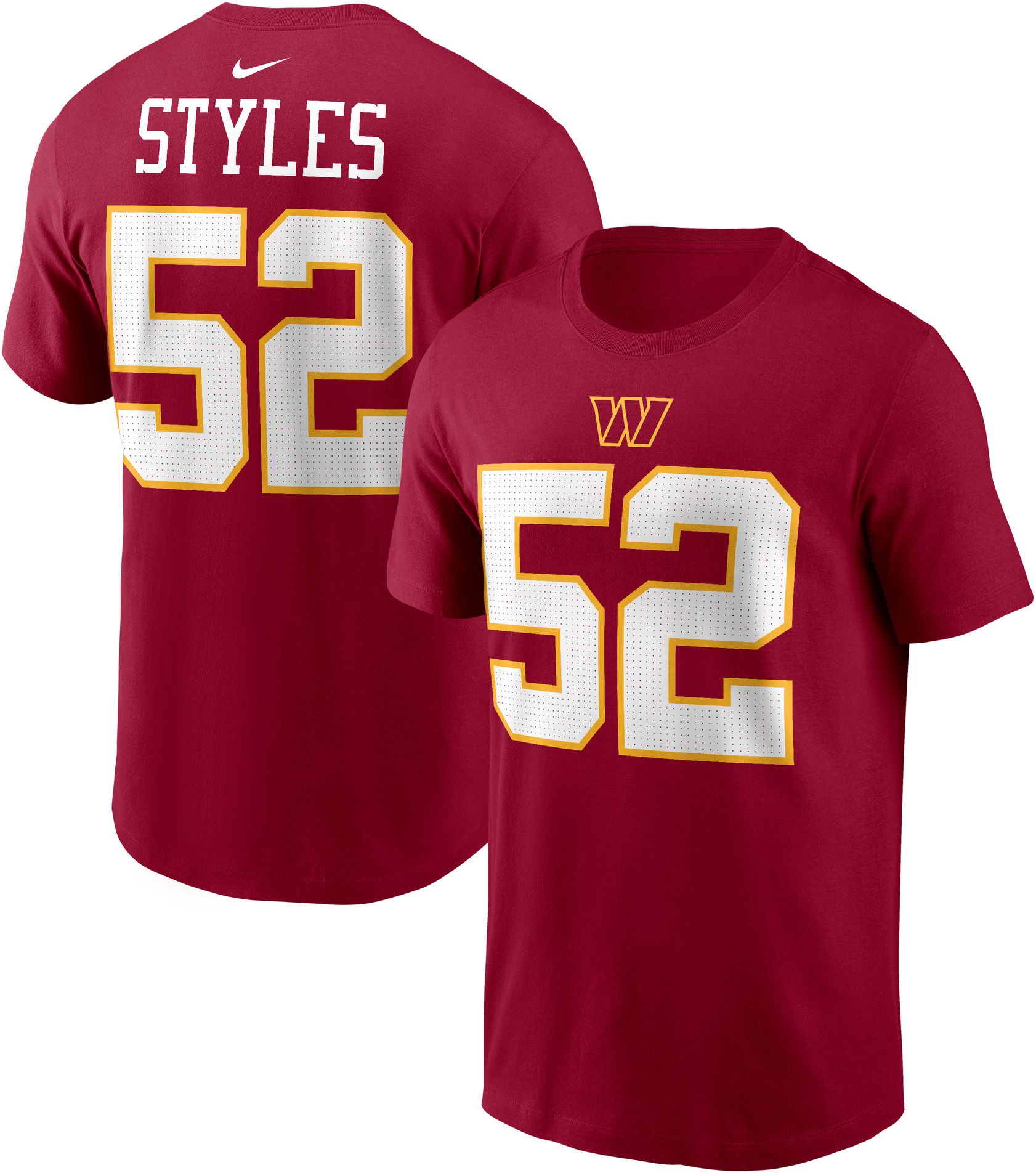 Nike Men's Washington Commanders Red Sonny Styles #52 T-Shirt