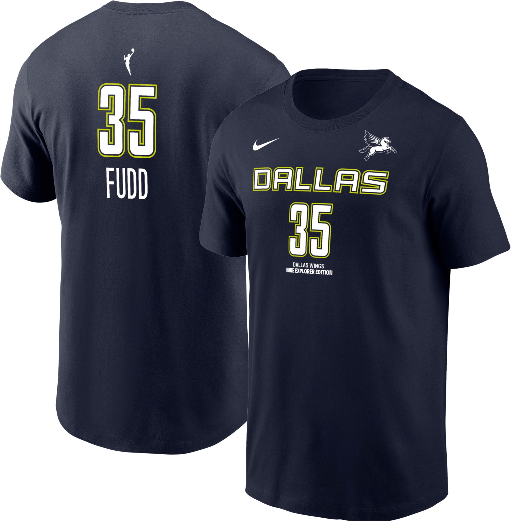Nike Men's Dallas Wings Azzi Fudd #35 Navy T-Shirt