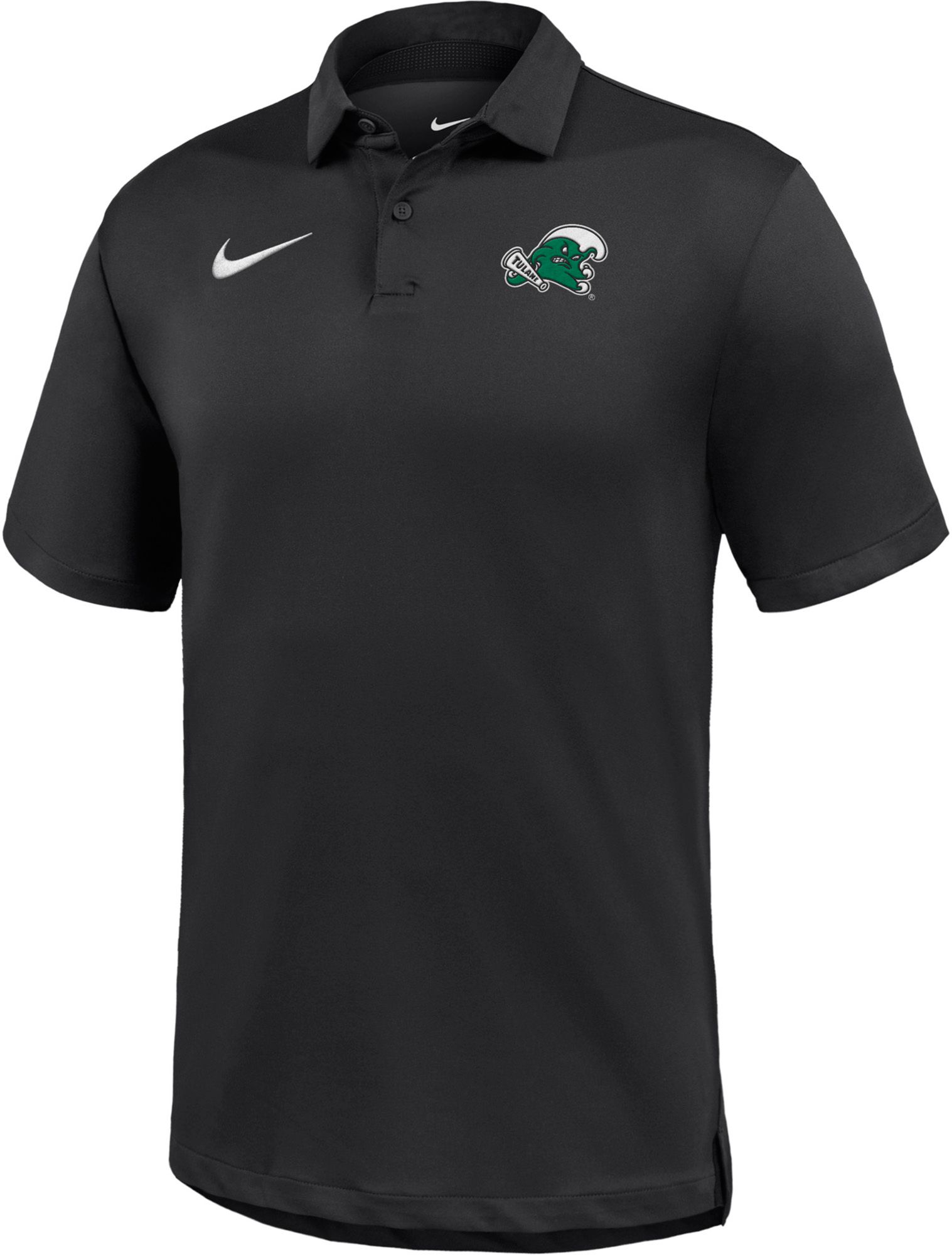 Nike Men's Tulane Green Wave Black Tour Polo