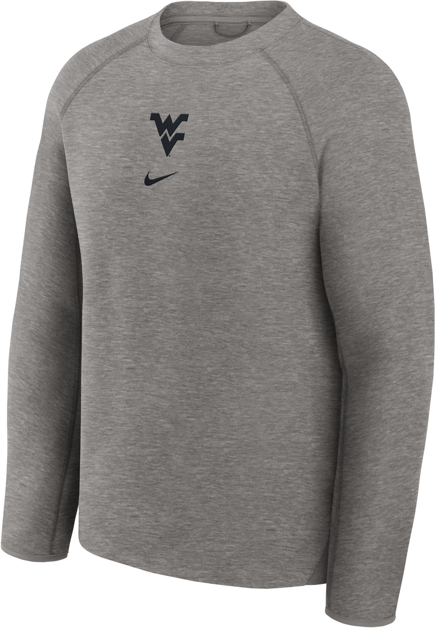 Nike Men's West Virginia Mountaineers Tech Fleece Crewneck Sweatshirt, XXL, Gray