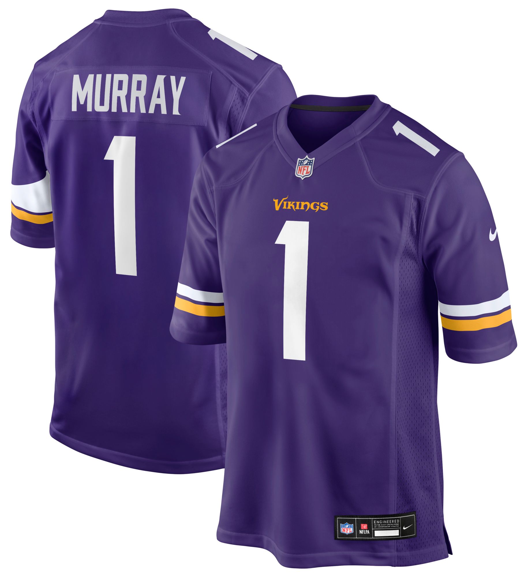 Nike Men's Minnesota Vikings Purple Kyler Murray #1 Game Jersey