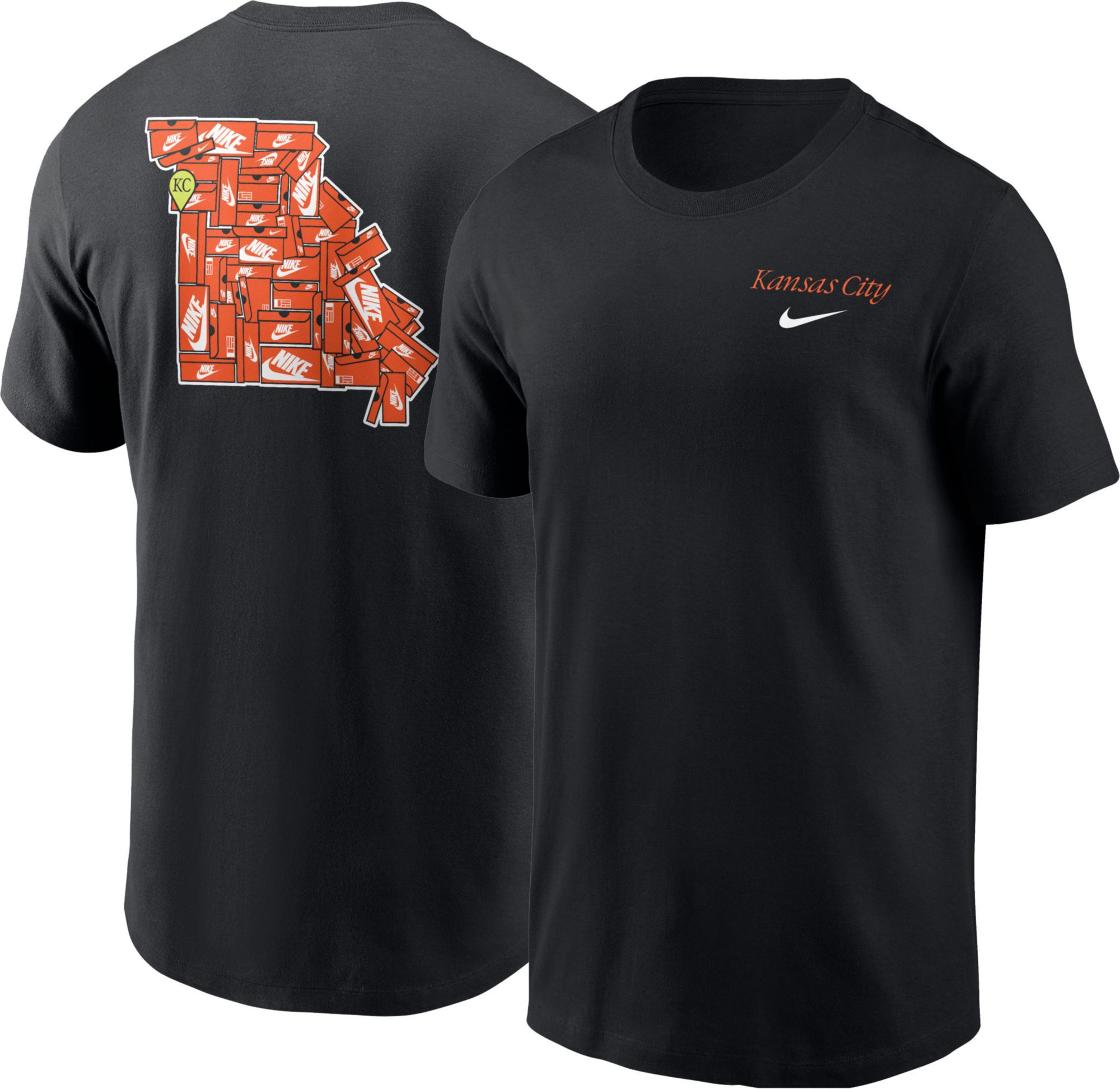 Nike Men's Kansas City, Missouri Black Core Cotton Shoebox T-Shirt