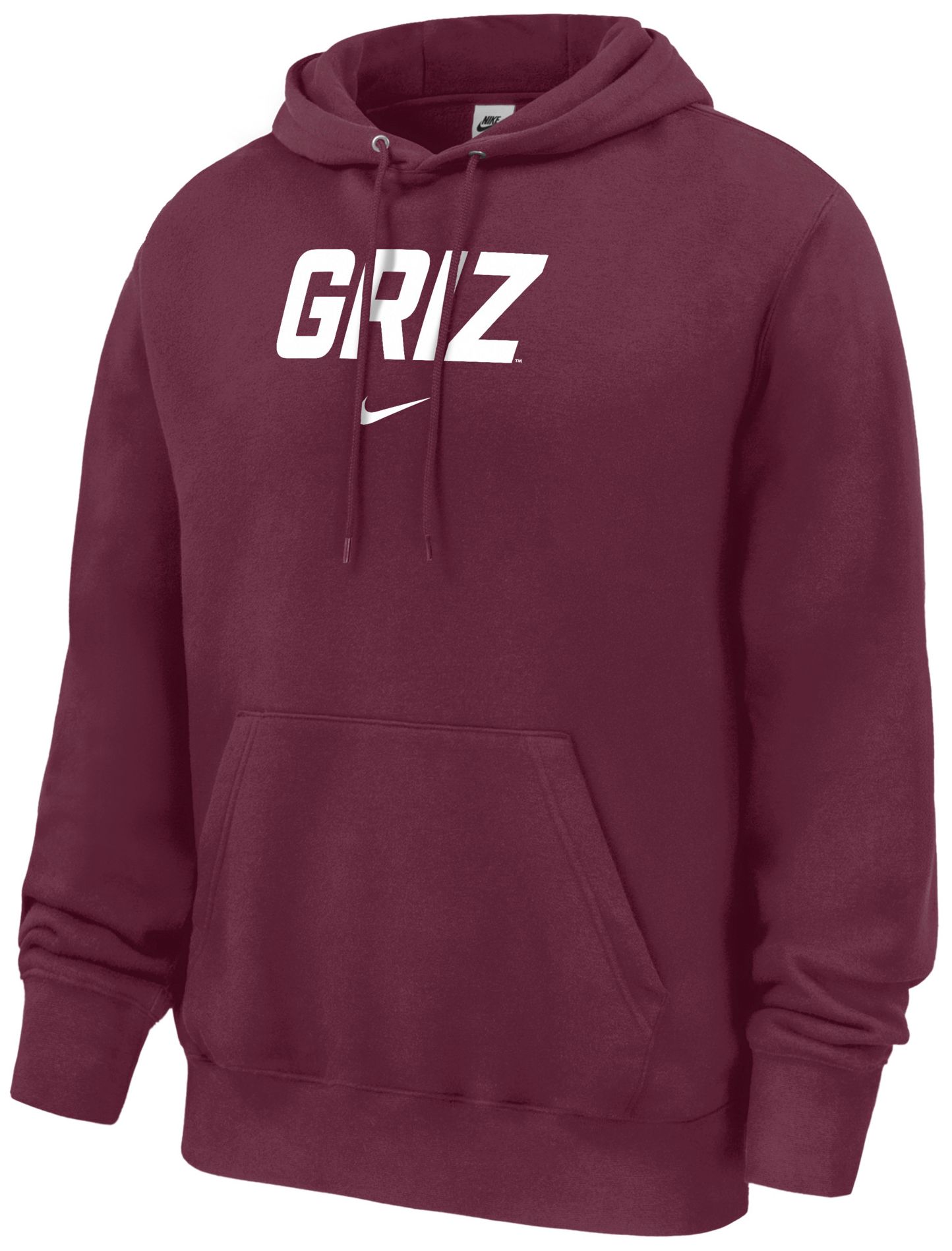 Nike Men's Montana Grizzlies Maroon Wordmark Club Hoodie
