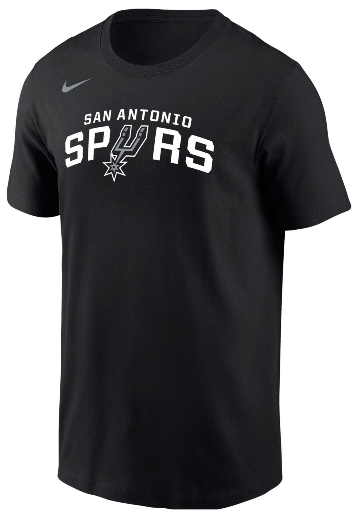 Nike Men's San Antonio Spurs Black Wordmark T-Shirt