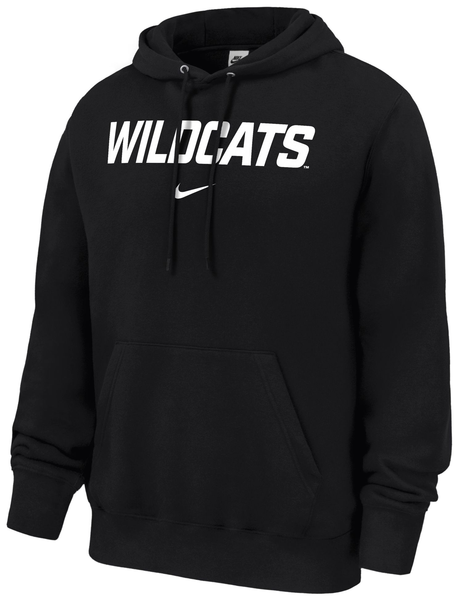 Nike Men's Kansas State Wildcats Black Wordmark Club Hoodie