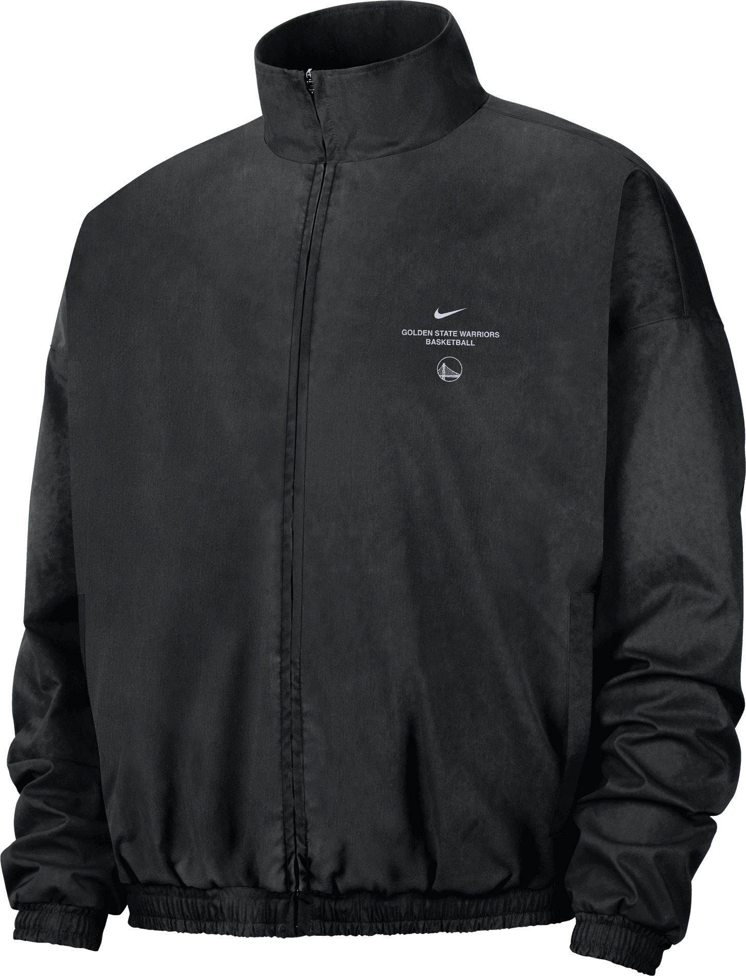 Nike Adult Golden State Warriors Worn With Obsession Standard Issue Game Theater Calm Woven Jacket