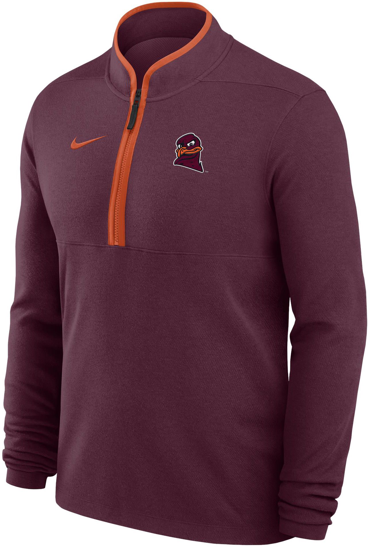 Nike Men's Virginia Tech Hokies Victory 1/4 Zip Pullover, Heather