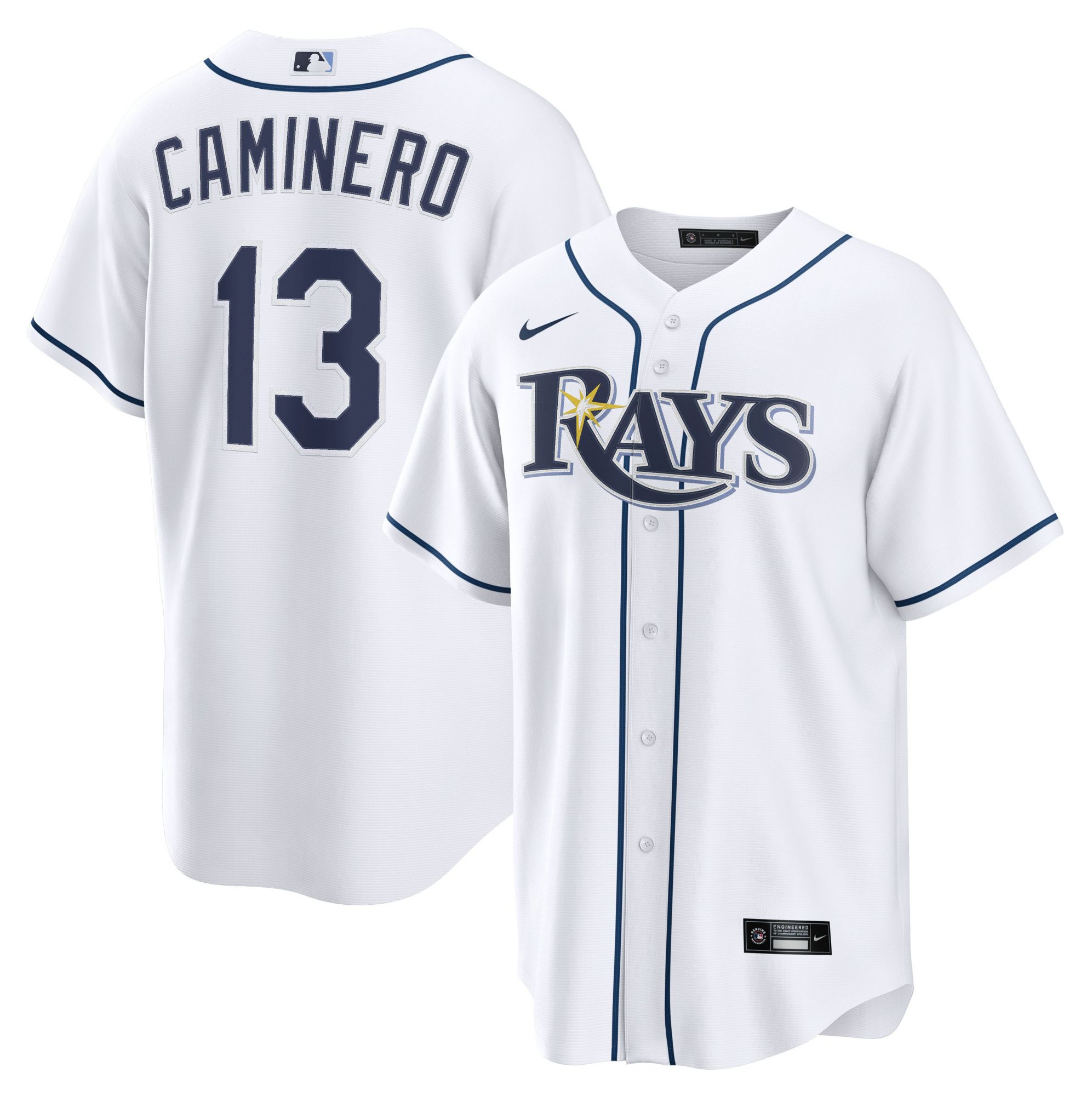 Nike Men's Tampa Bay Rays Junior Caminero Home Replica Jersey