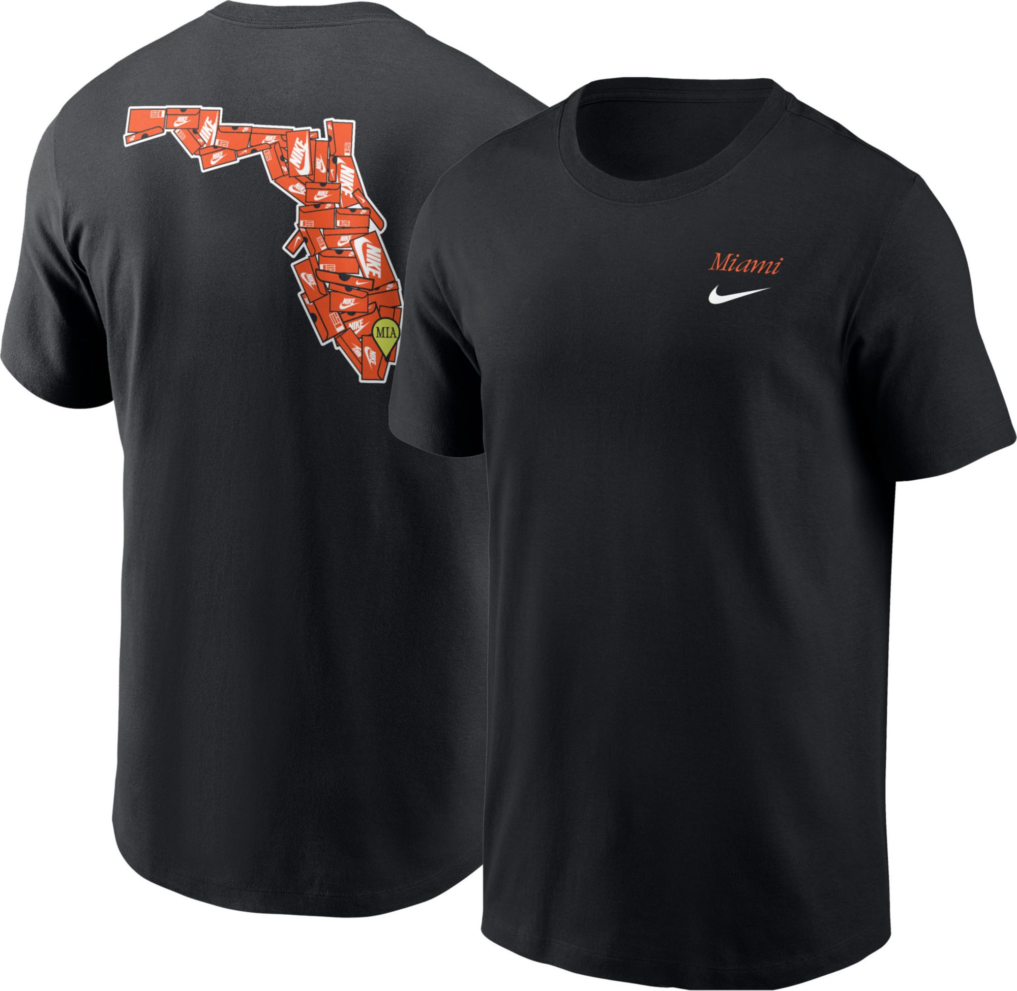 Nike Men's Miami Black Core Cotton Shoebox T-Shirt