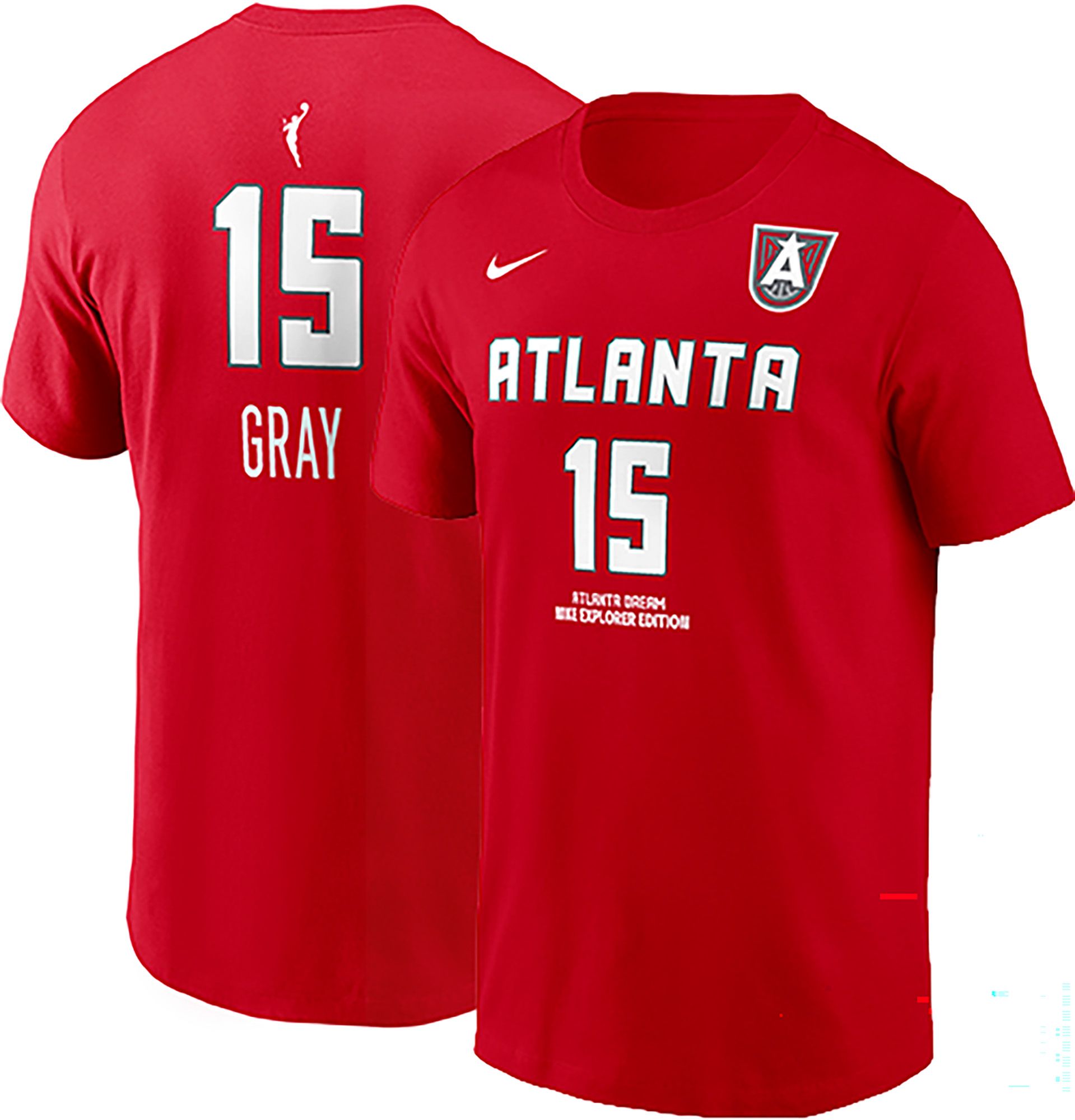 Nike Men's Atlanta Dream Allisha Gray #15 Red T-Shirt