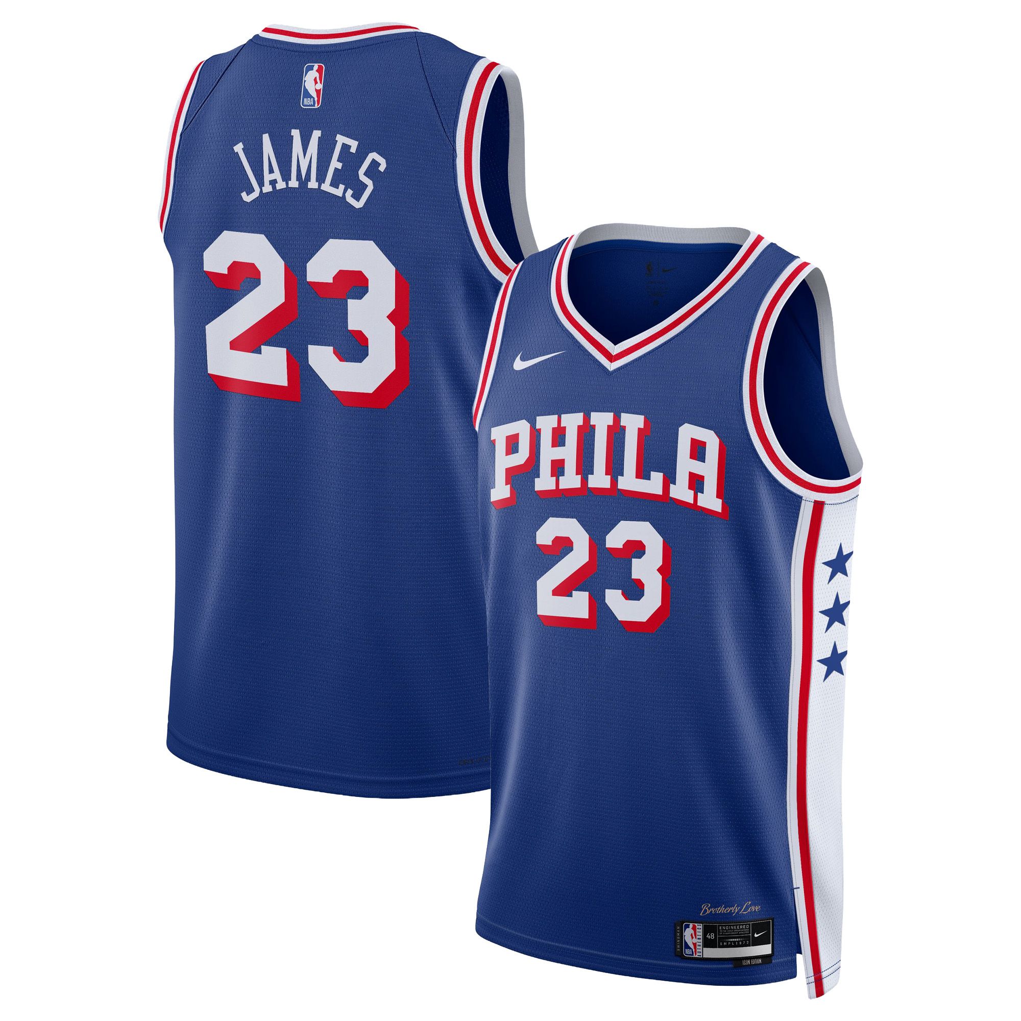 Nike Adult Philadelphia 76ers LeBron James Icon Swingman Jersey