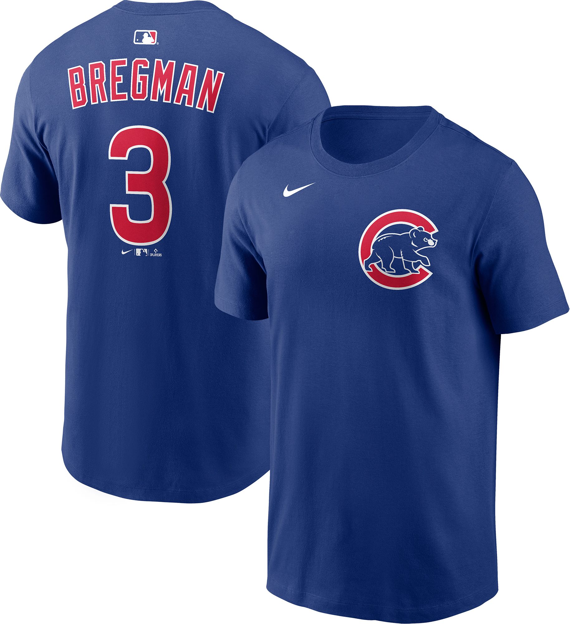 Nike Men's Chicago Cubs Alex Bregman #3 Blue Home T-Shirt