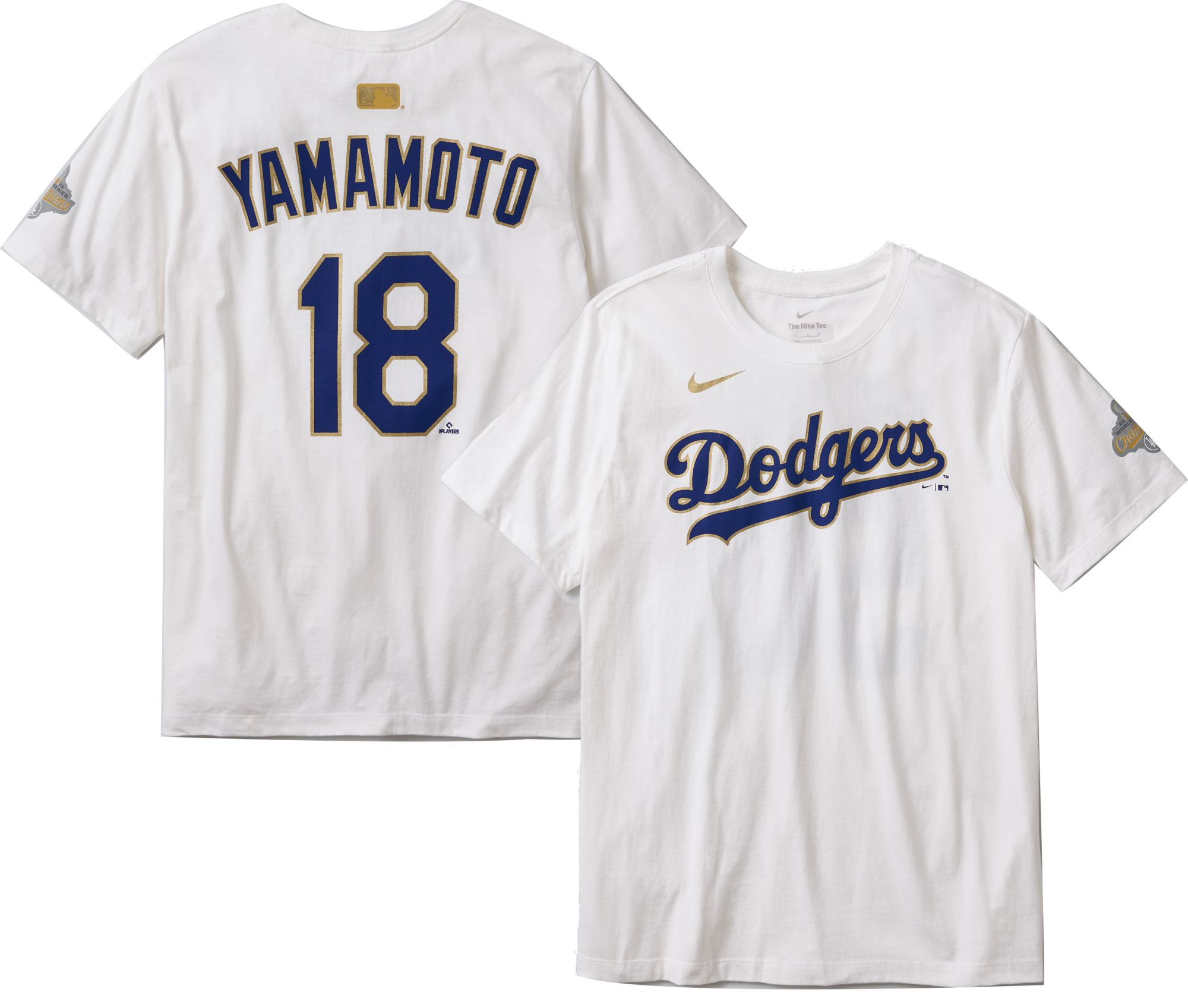 Nike Men's Los Angeles Dodgers Yoshinobu Yamamoto #18 2026 Gold Collection T-Shirt