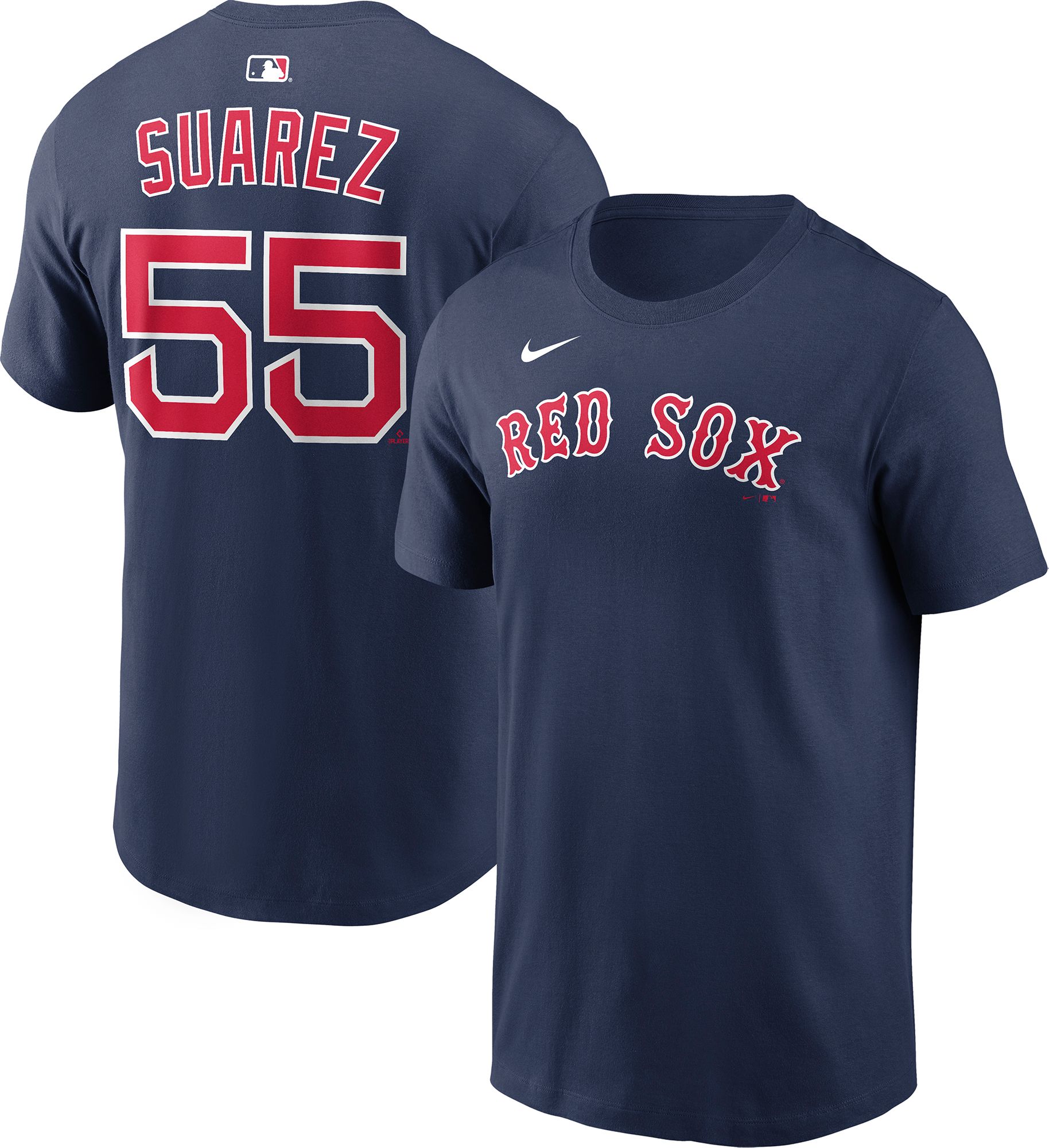 Nike Men's Boston Red Sox Ranger Suárez #55 Navy Home T-Shirt