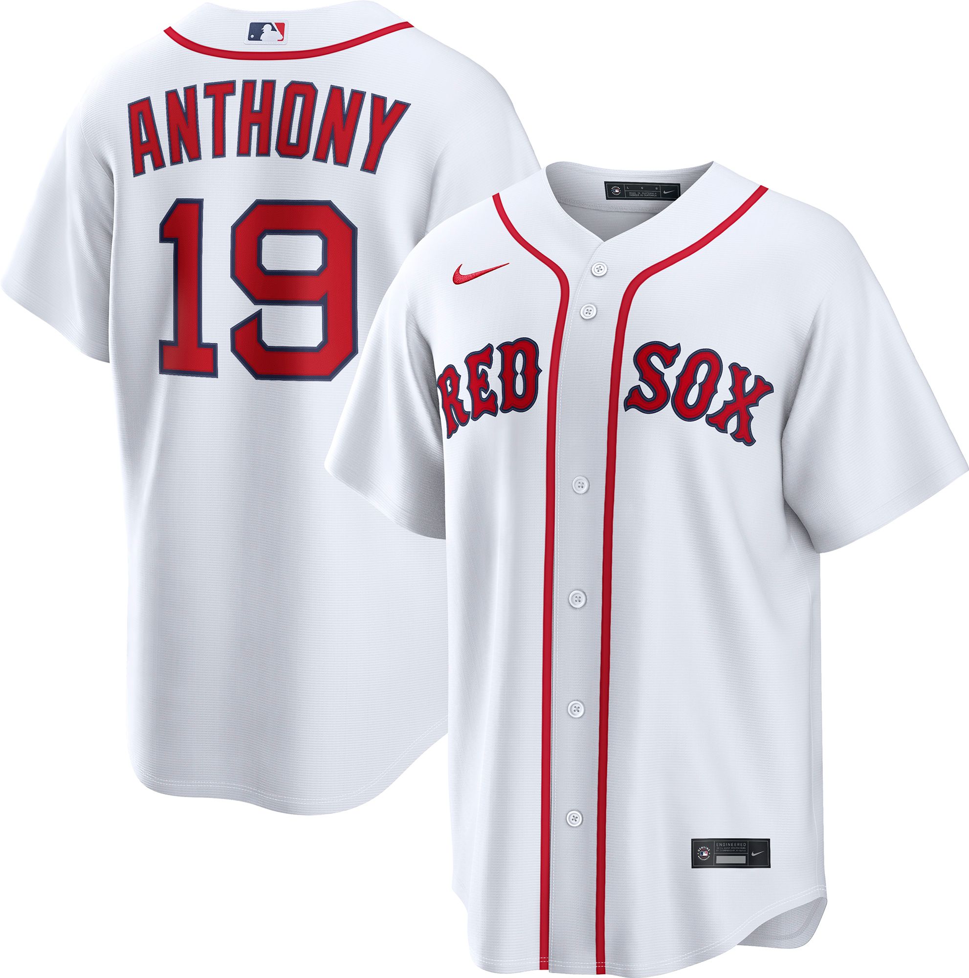 Nike Men's Boston Red Sox White Roman Anthony #19 Home Replica Jersey