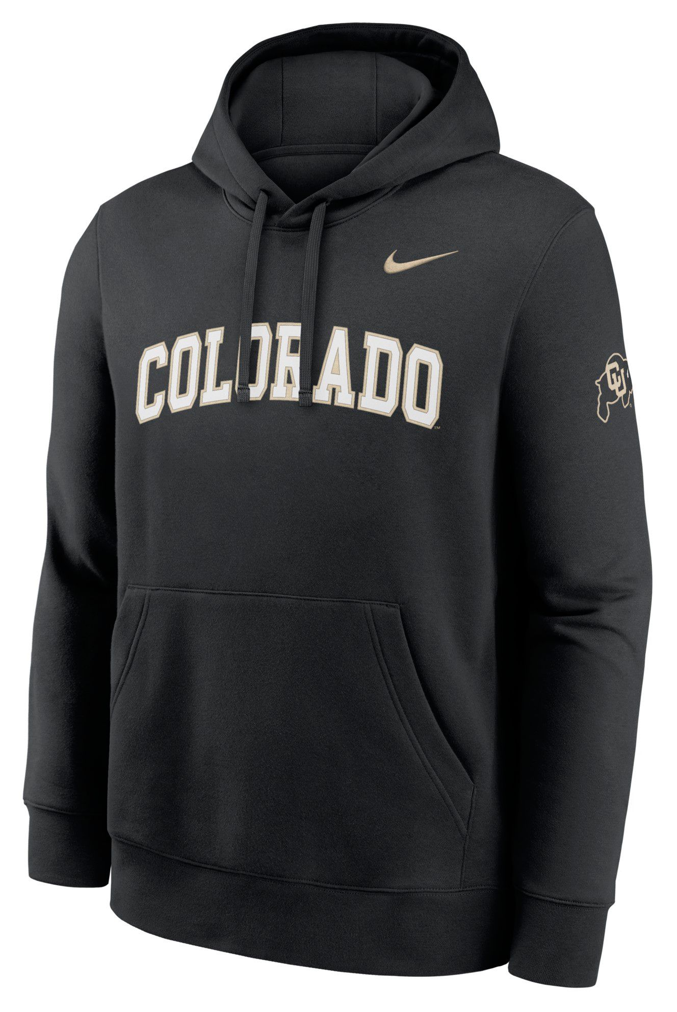 Nike Men's Colorado Buffaloes Club Fleece Hoodie, XL, Black