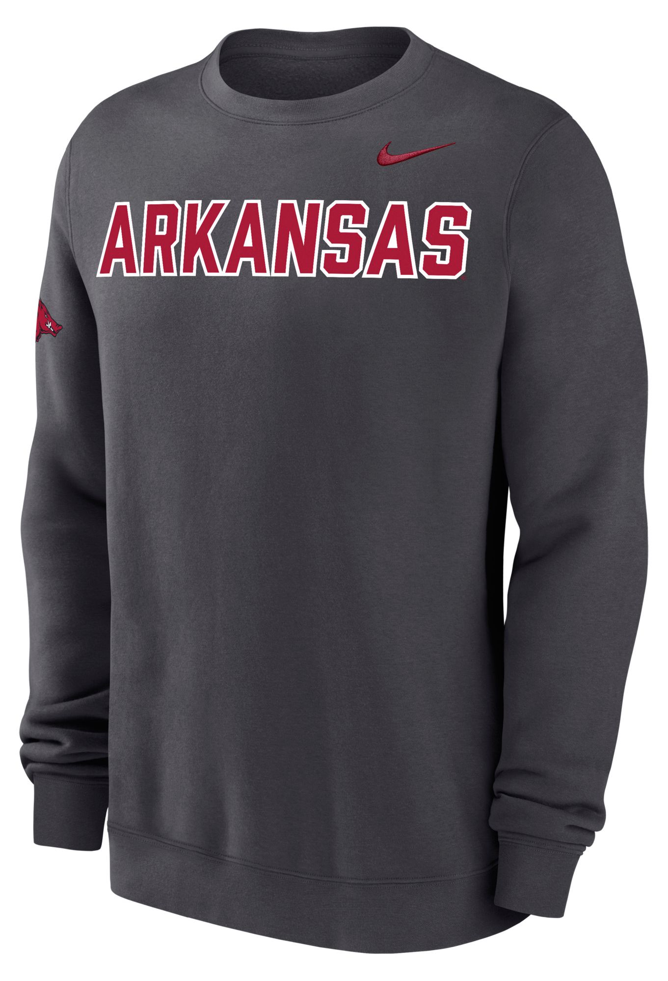 Nike Men's Arkansas Razorbacks Photon Dust Club Crewneck Sweatshirt