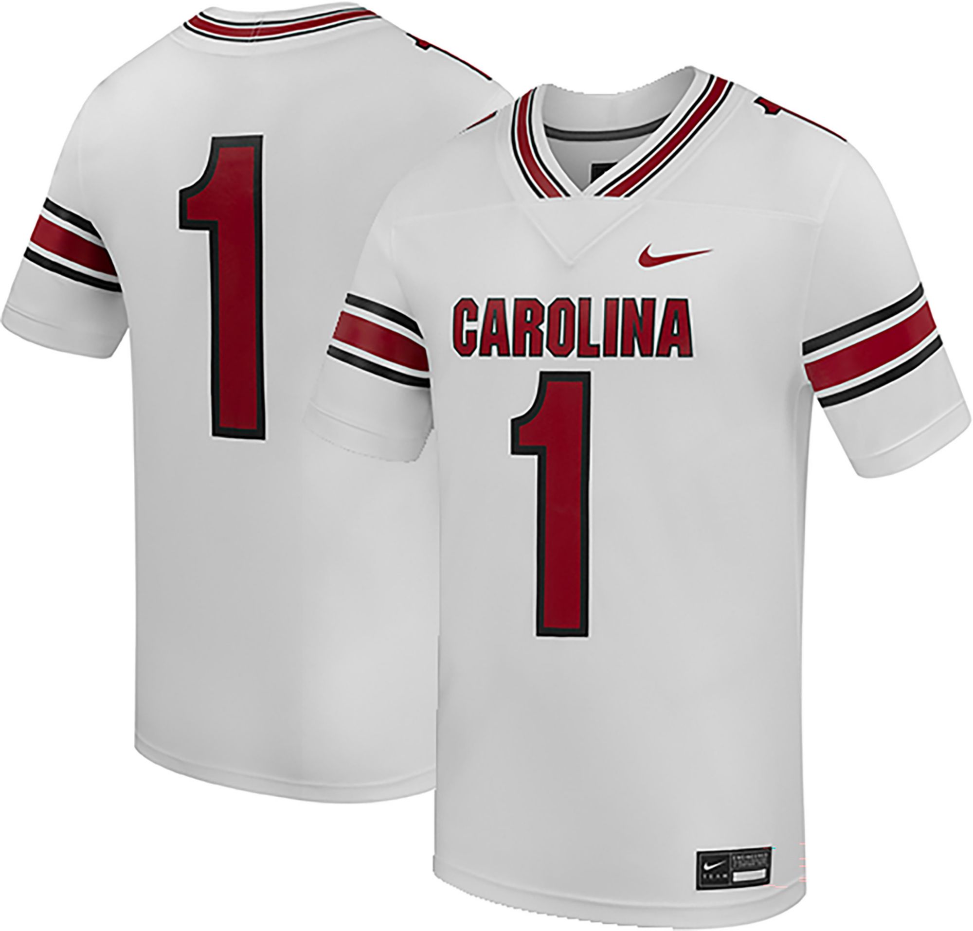 Nike Men's South Carolina Gamecocks White Road Replica Football Jersey