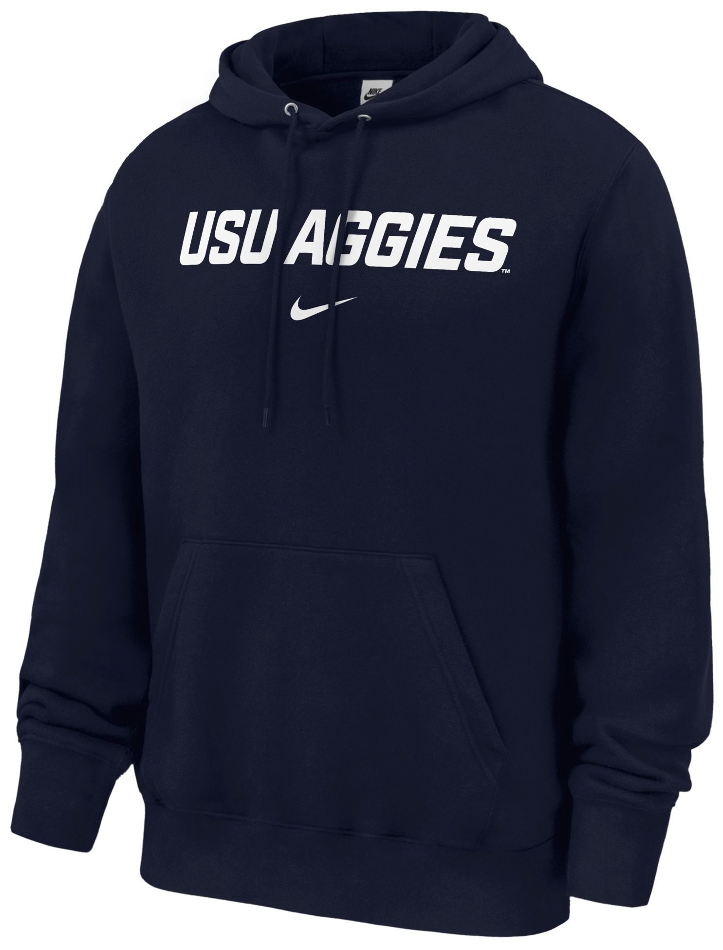 Nike Men's Utah State Aggies Navy Wordmark Club Hoodie