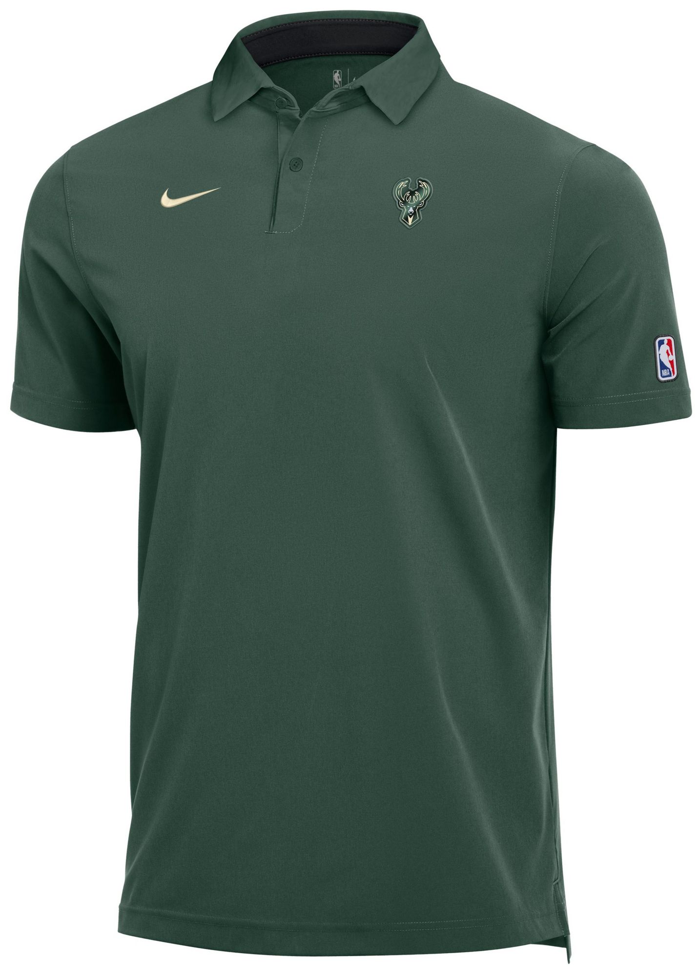 Nike Men's Milwaukee Bucks Green Staff Polo