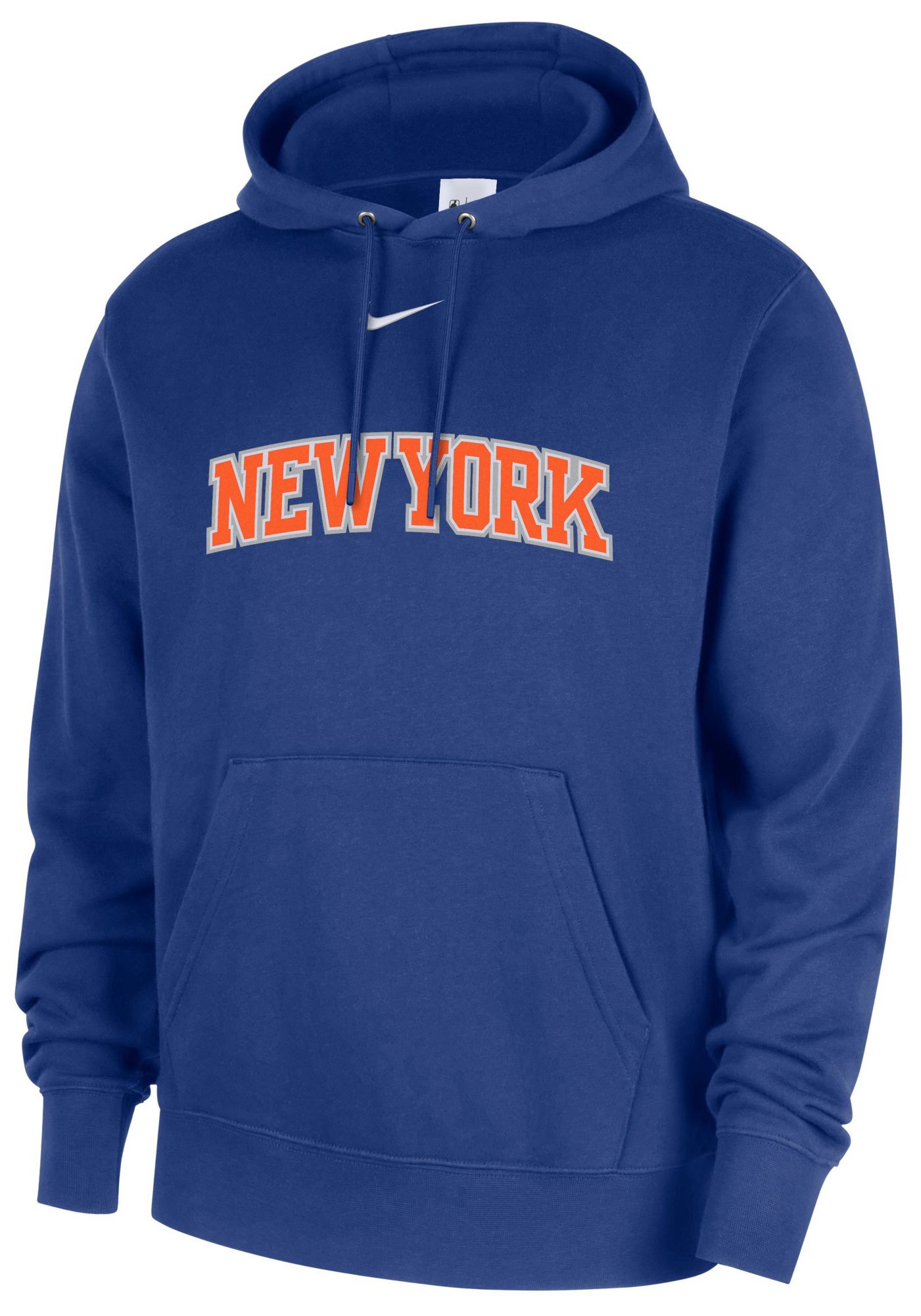 Nike Men's New York Knicks Blue Wordmark Club Hoodie