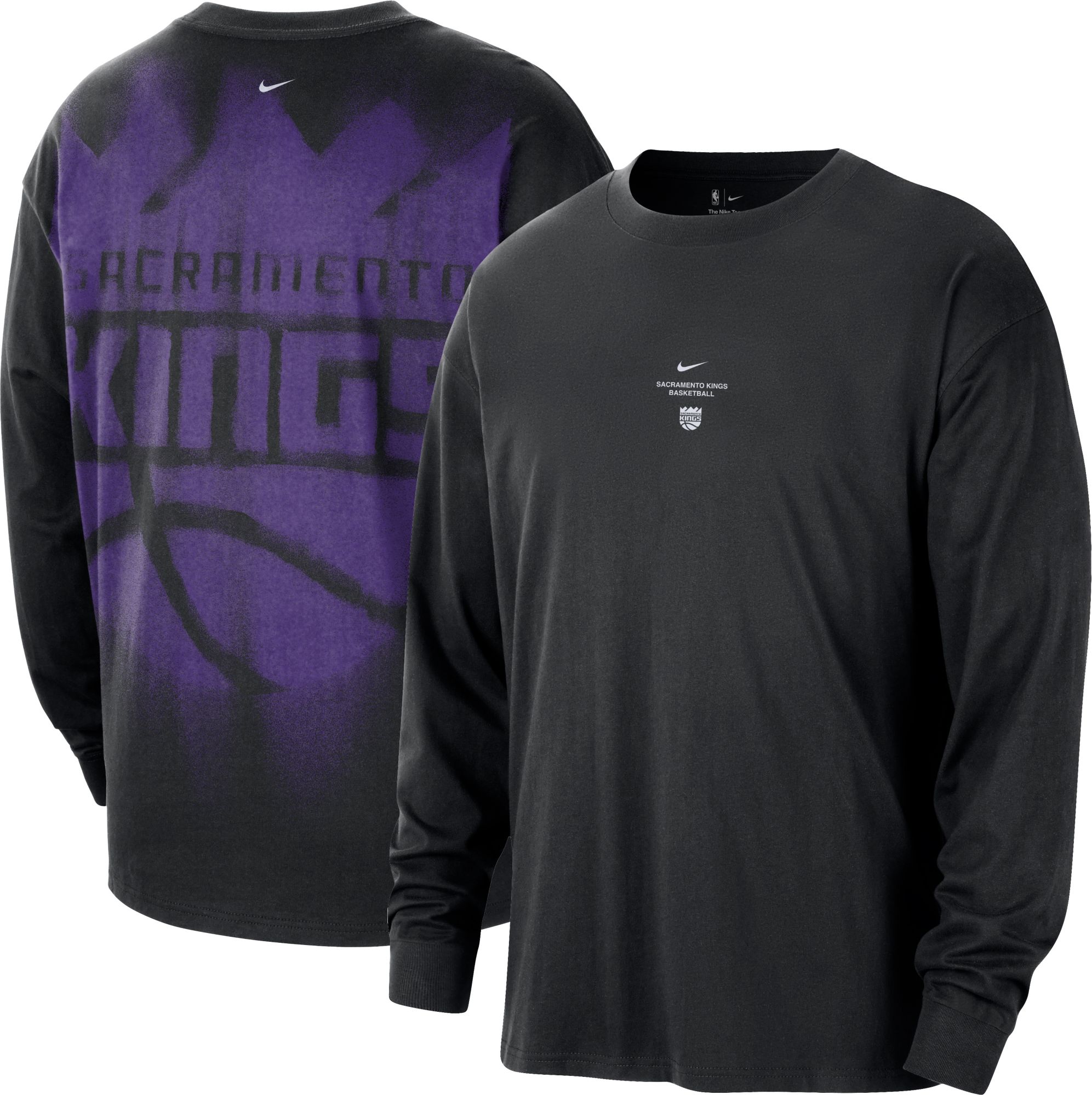 Nike Adult Sacramento Kings Worn With Obsession Standard Issue Game Long Sleeve Shirt