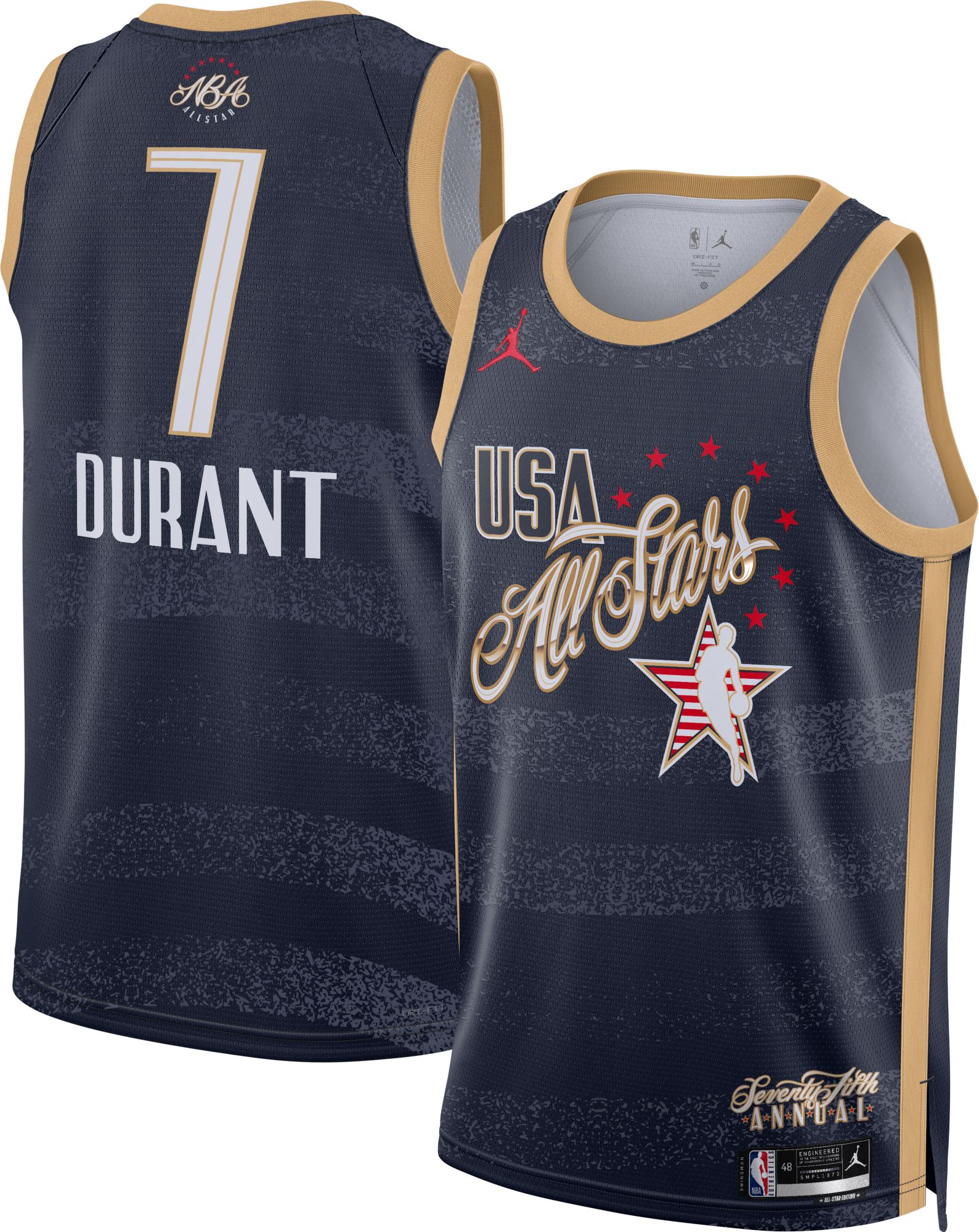 Jordan Adult 2025-26 NBA All-Star Game Kevin Durant #7 Navy Swingman Jersey