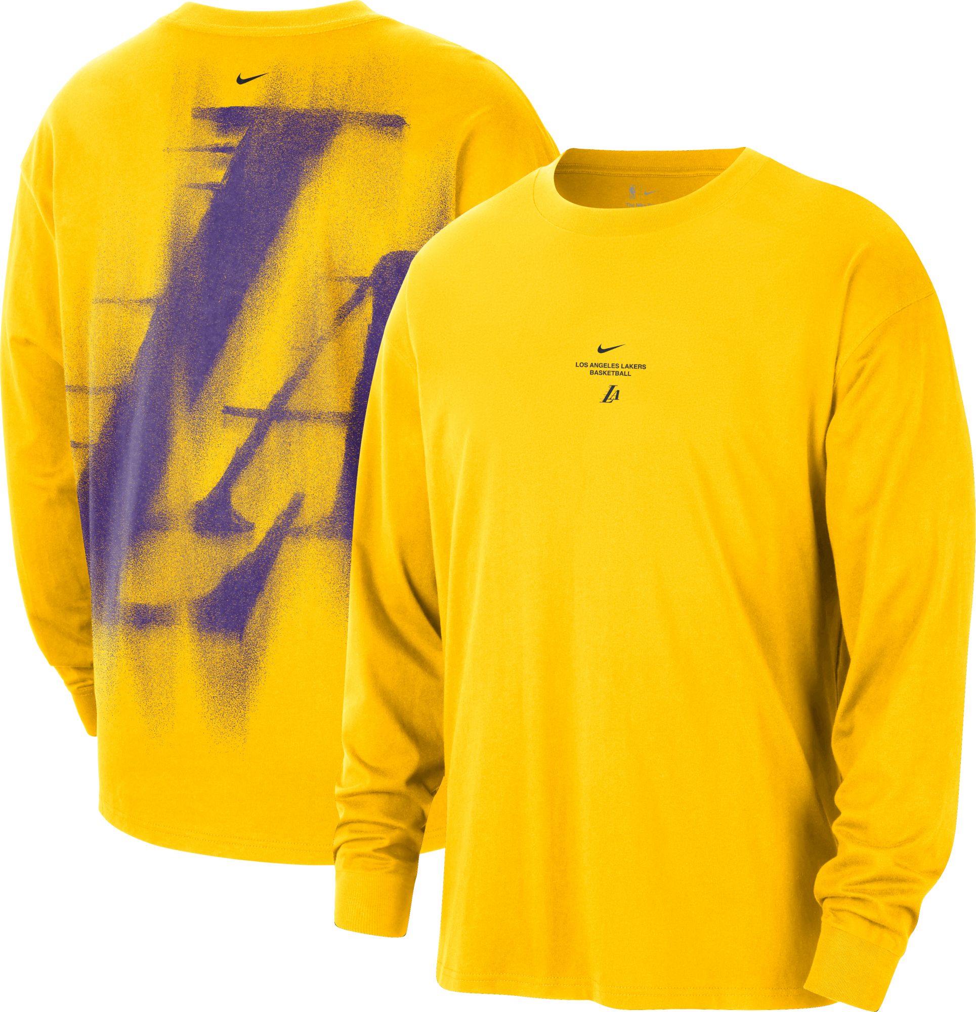 Nike Adult Los Angeles Lakers Worn With Obsession Standard Issue Game Long Sleeve Shirt