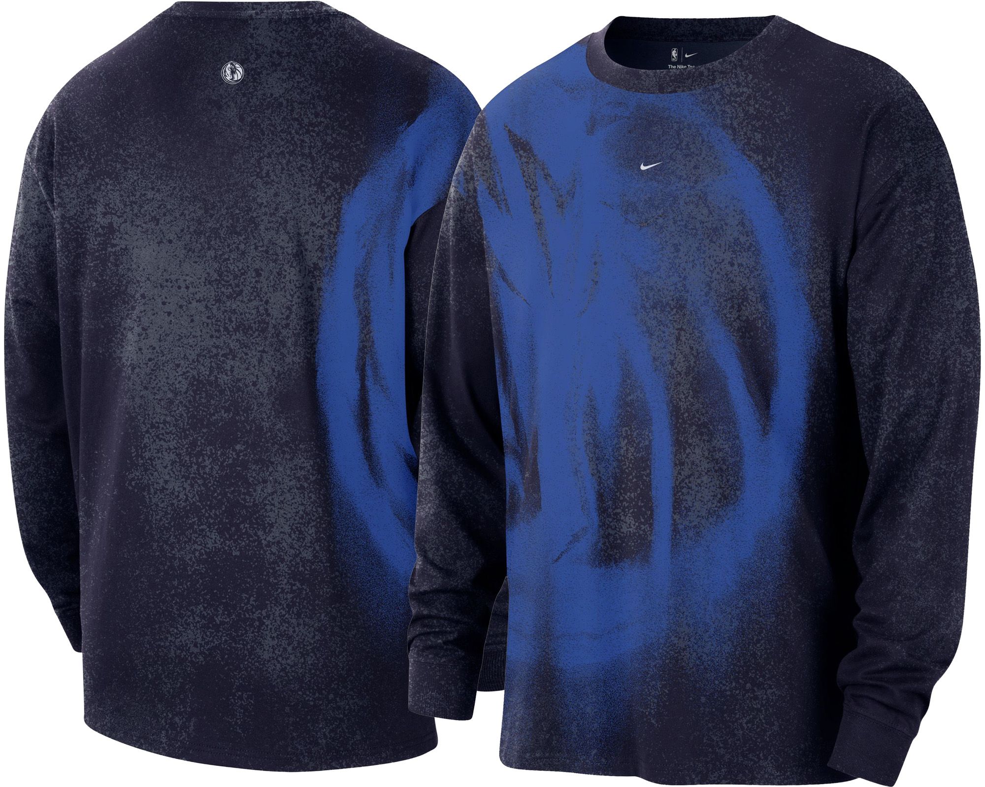 Nike Adult Dallas Mavericks Worn With Obsession Essential Game Theater Anthem Long Sleeve Shirt, Men's, Medium, Blue
