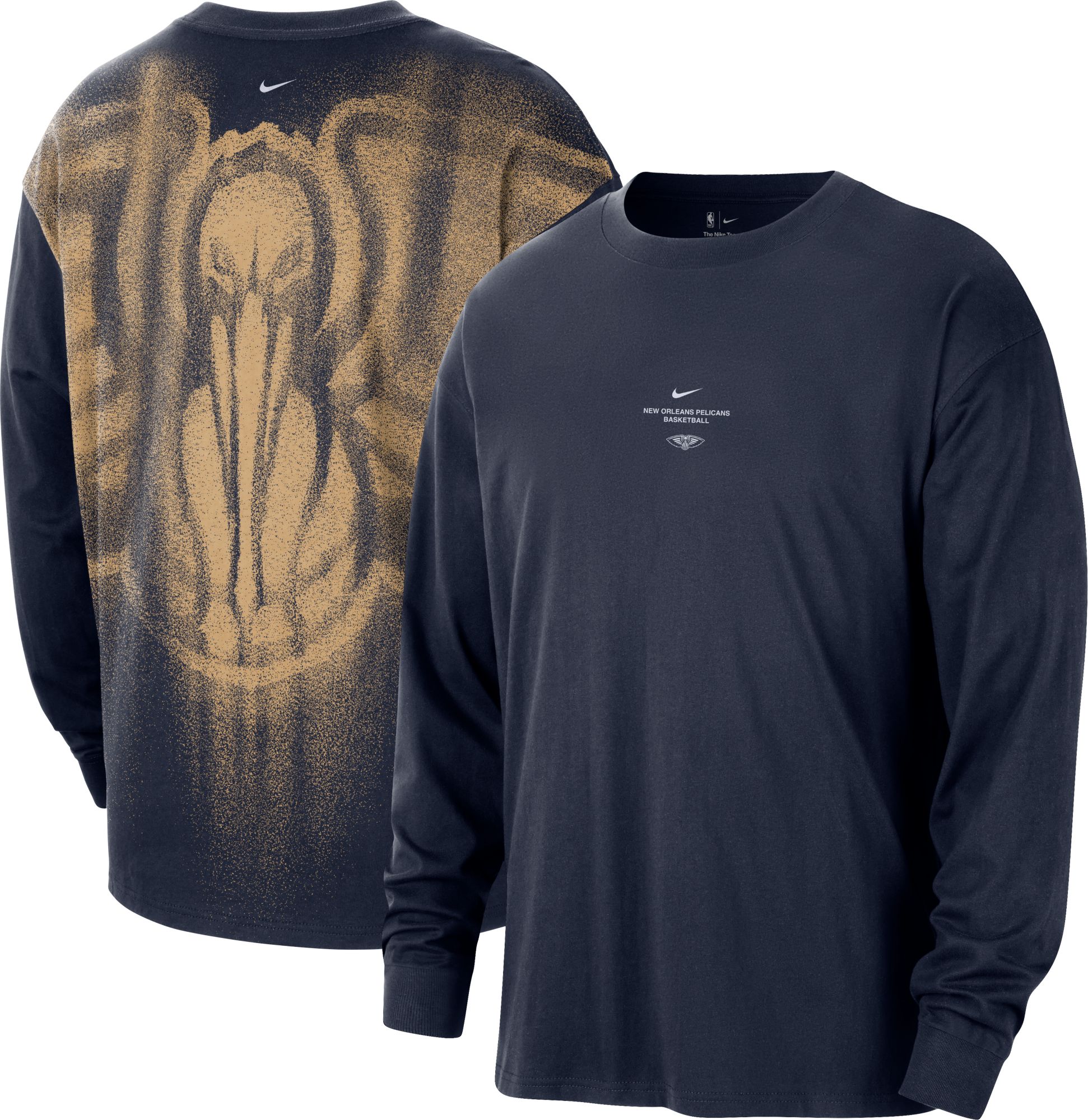 Nike Adult New Orleans Pelicans Worn With Obsession Standard Issue Game Long Sleeve Shirt, Men's
