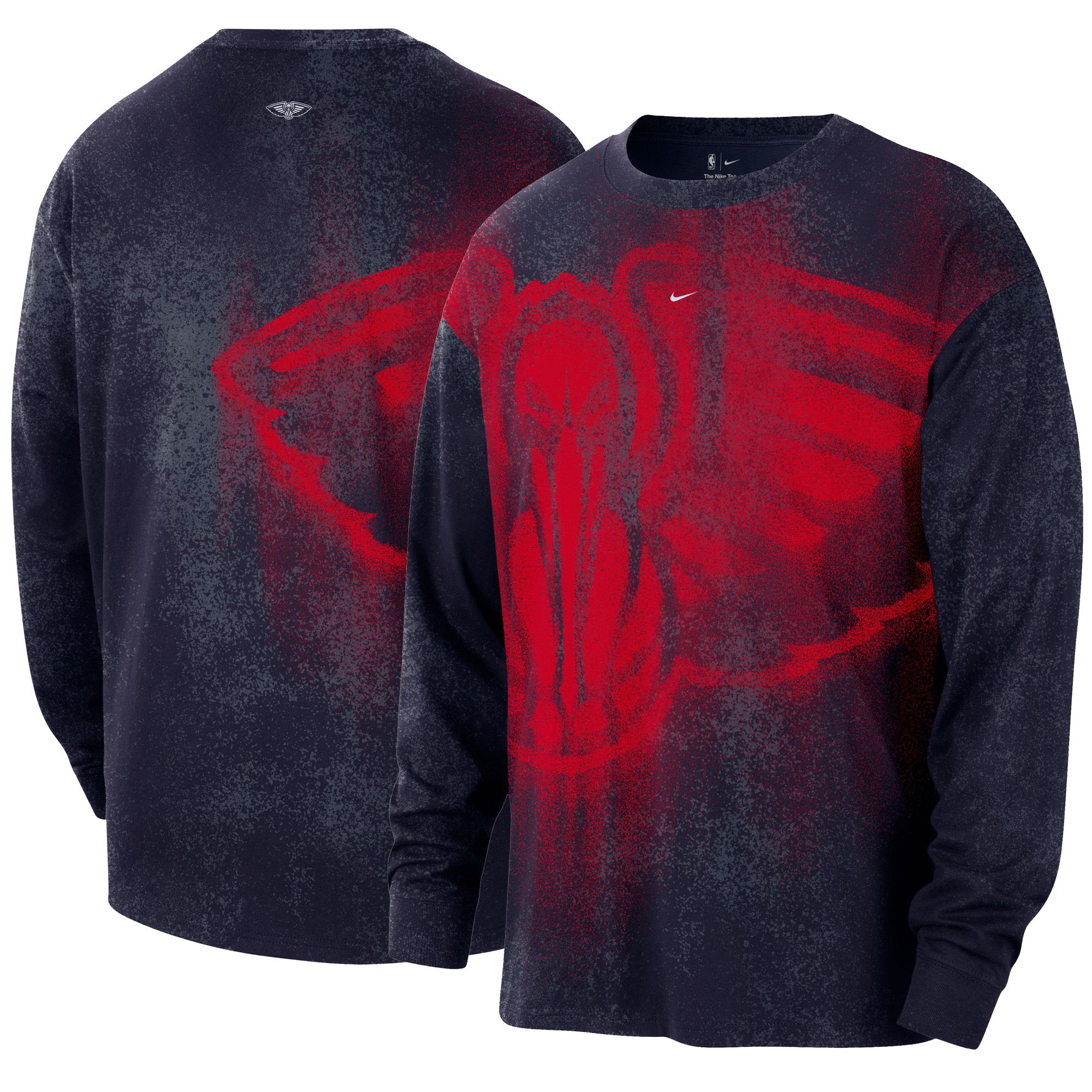 Nike Adult New Orleans Pelicans Worn With Obsession Essential Game Theater Anthem Long Sleeve Shirt, Men's, XL, Blue