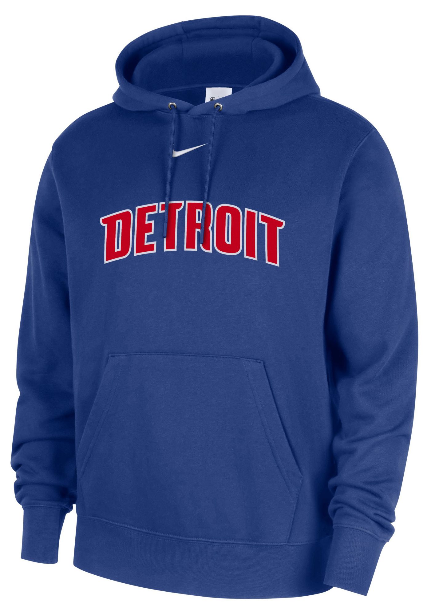 Nike Men's Detroit Pistons Blue Wordmark Club Hoodie