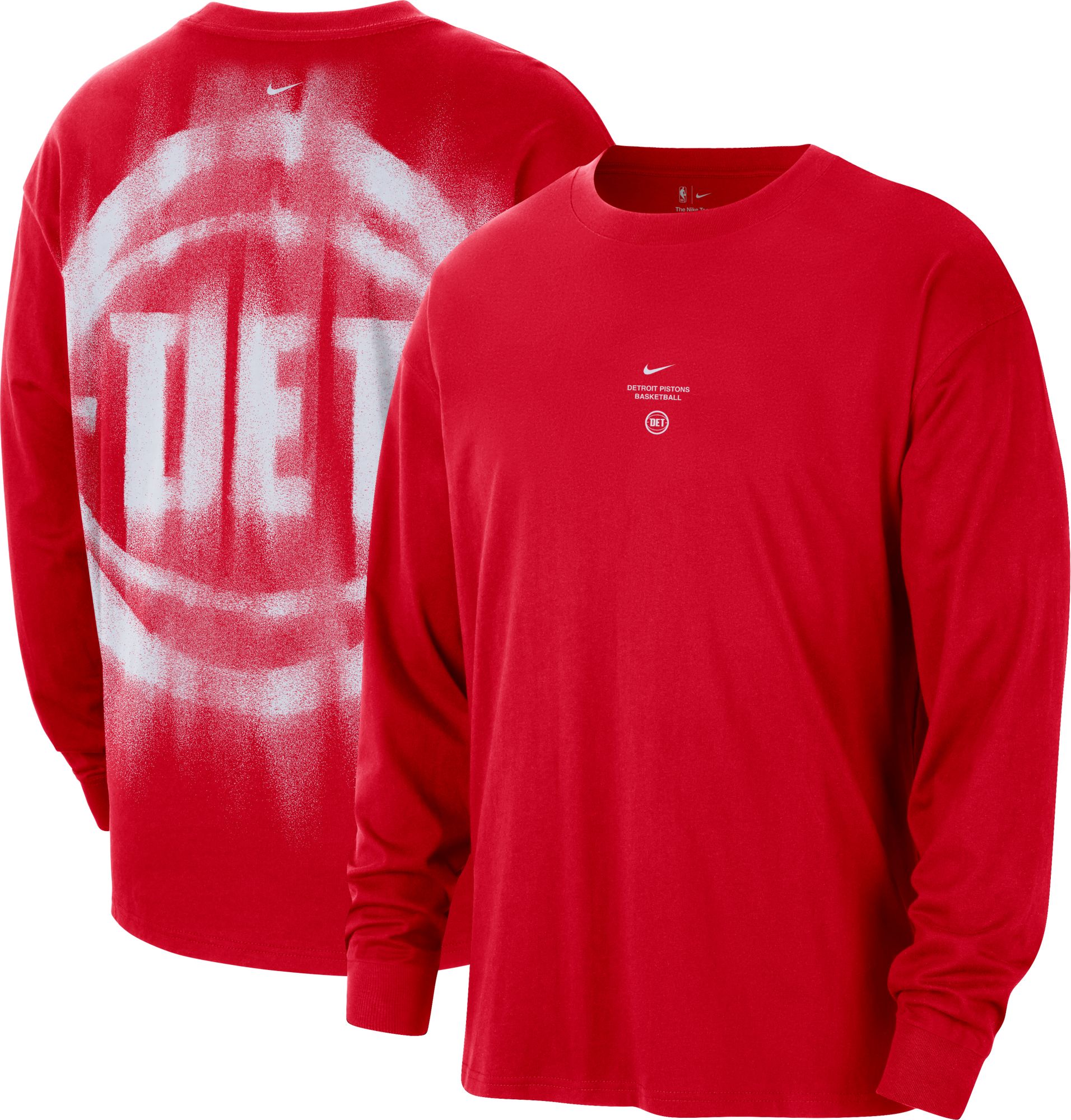 Nike Adult Detroit Pistons Worn With Obsession Standard Issue Game Long Sleeve Shirt