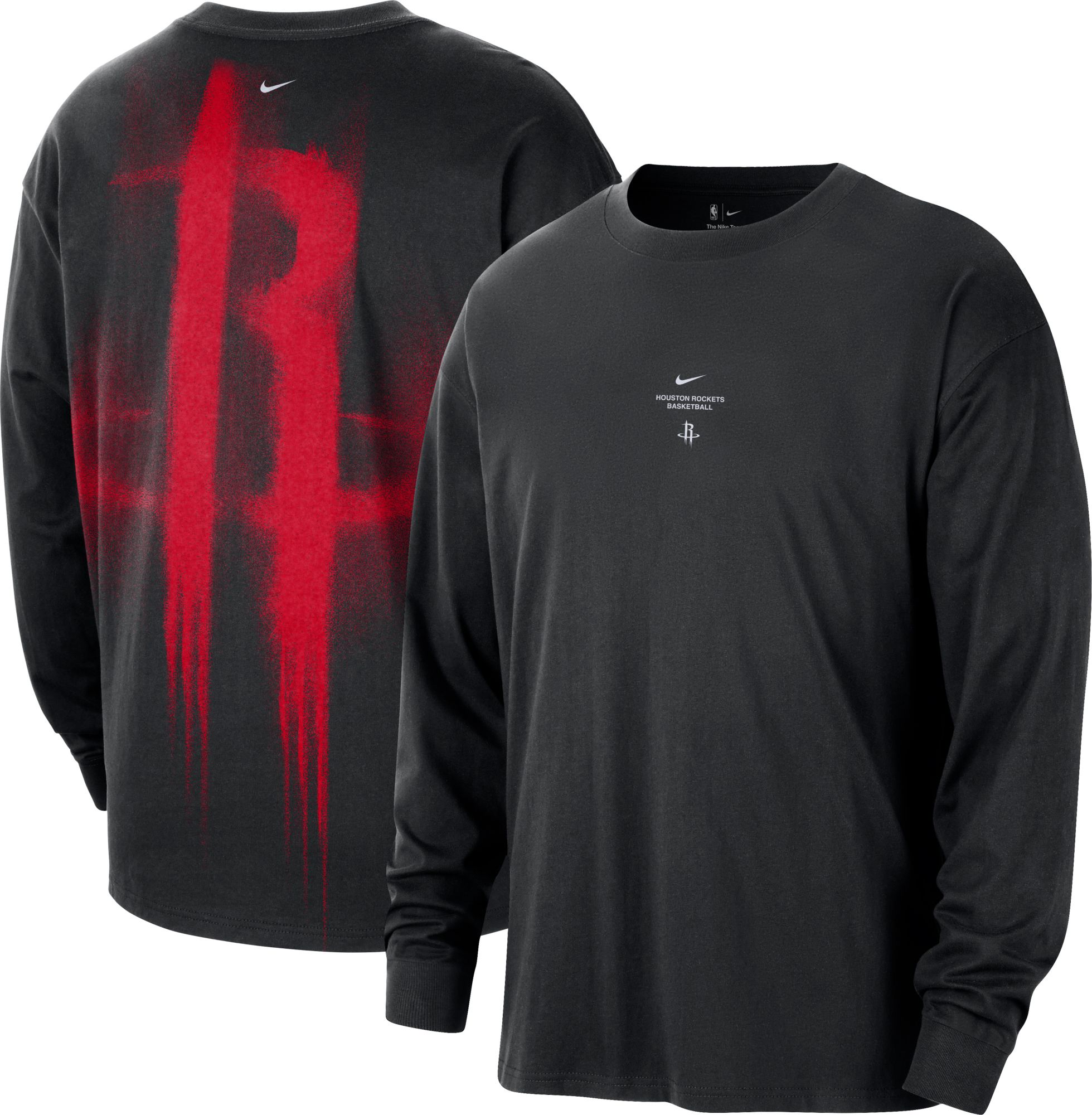 Nike Adult Houston Rockets Worn With Obsession Standard Issue Game Long Sleeve Shirt