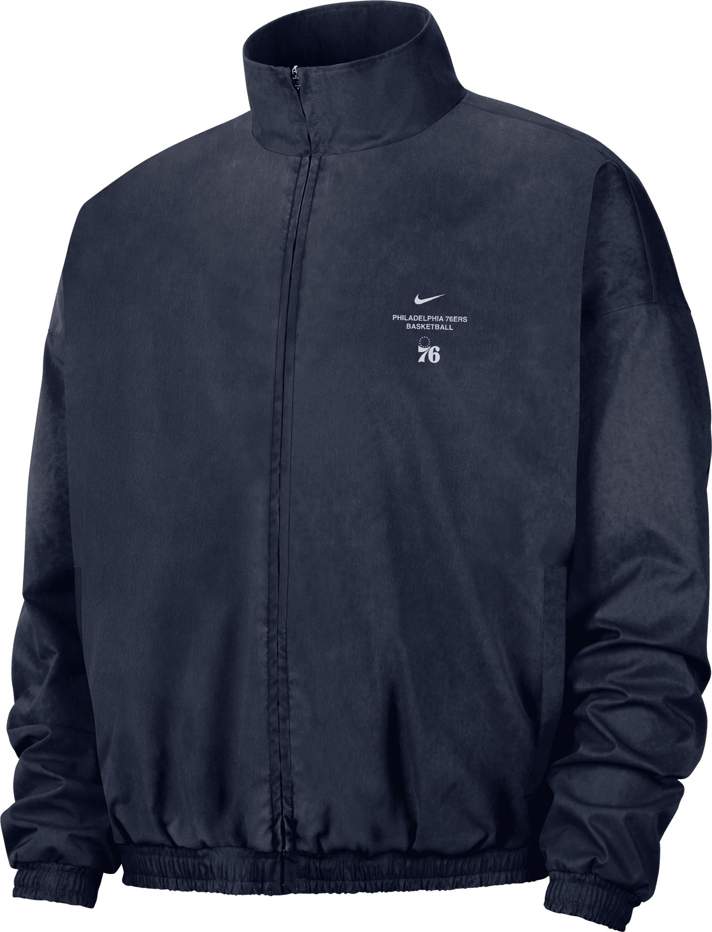 Nike Adult Philadelphia 76ers Worn With Obsession Standard Issue Game Theater Calm Woven Jacket, Men's, XXL, Blue