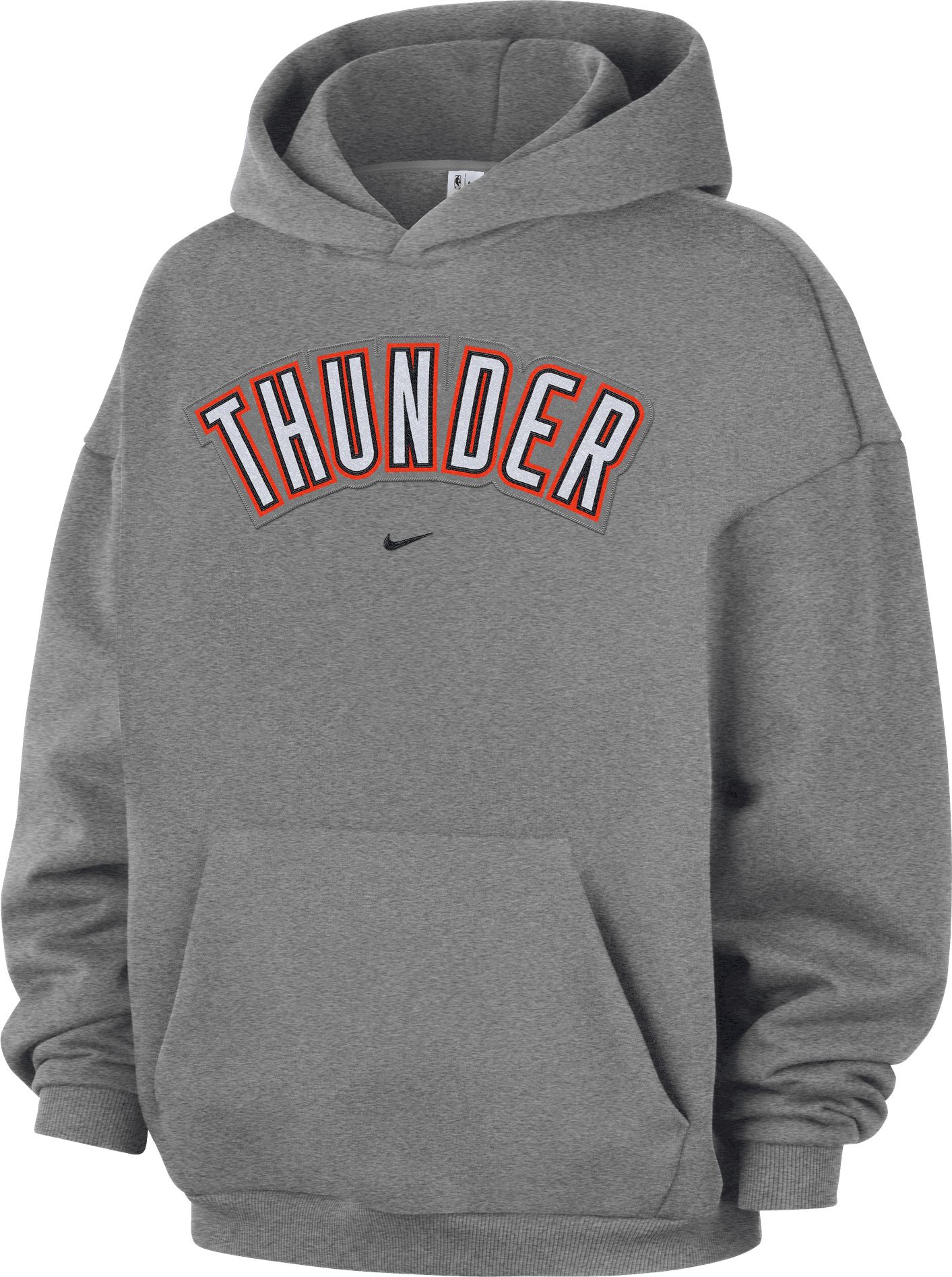 Nike Adult Oklahoma City Thunder Worn With Obsession Standard Issue Wordmark Hoodie, Men's, XL, Gray