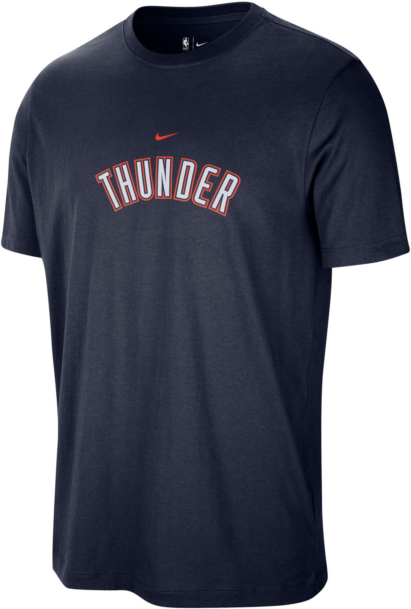 Nike Men's Oklahoma City Thunder Navy Wordmark T-Shirt