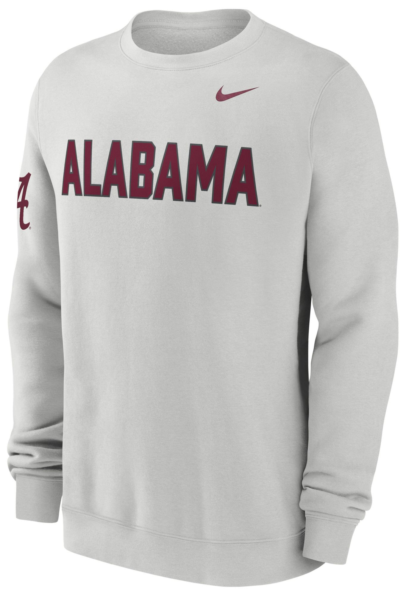 Nike Men's Alabama Crimson Tide Photon Dust Club Crewneck Sweatshirt