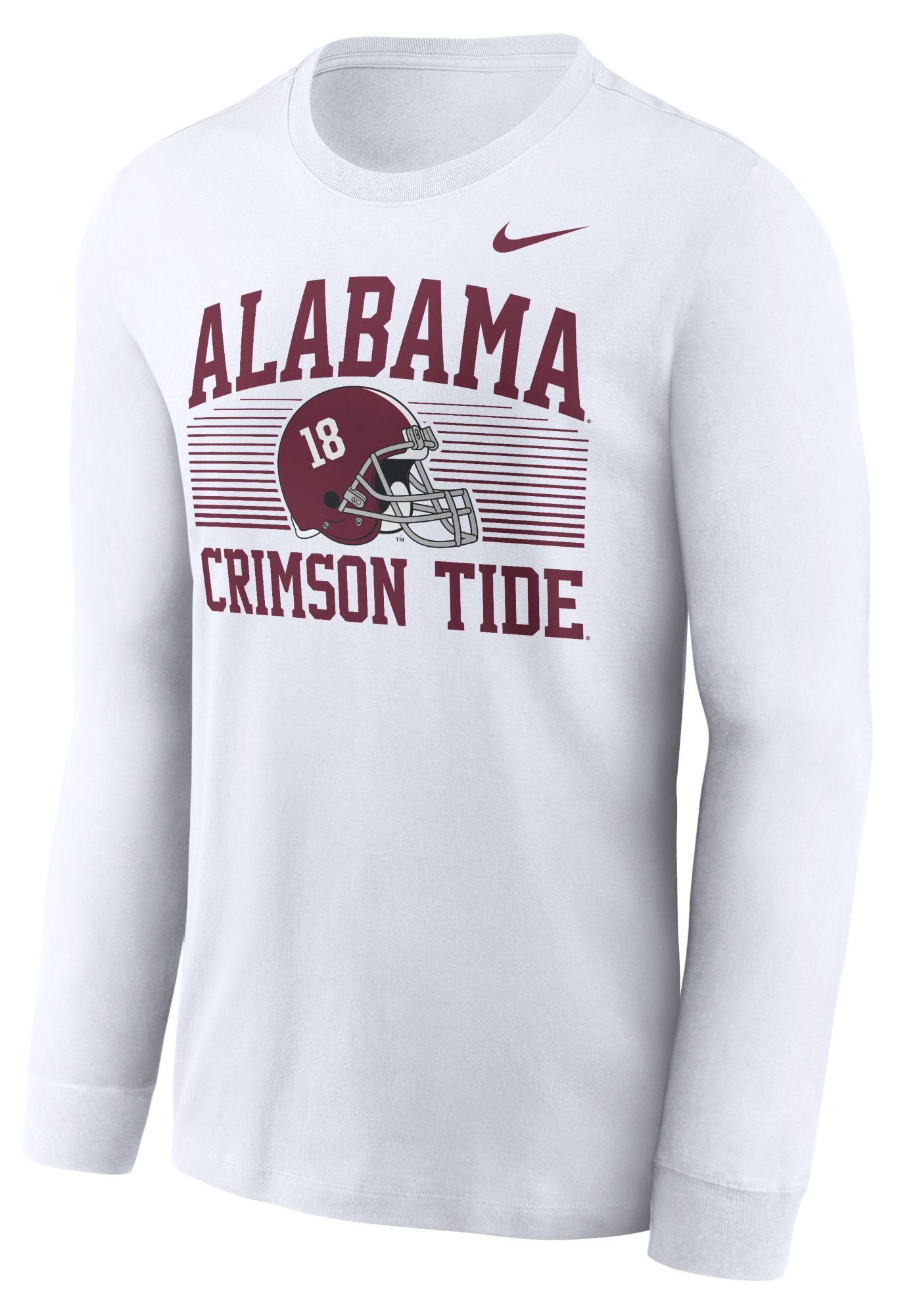 Nike Men's Alabama Crimson Tide White Long Sleeve Shirt