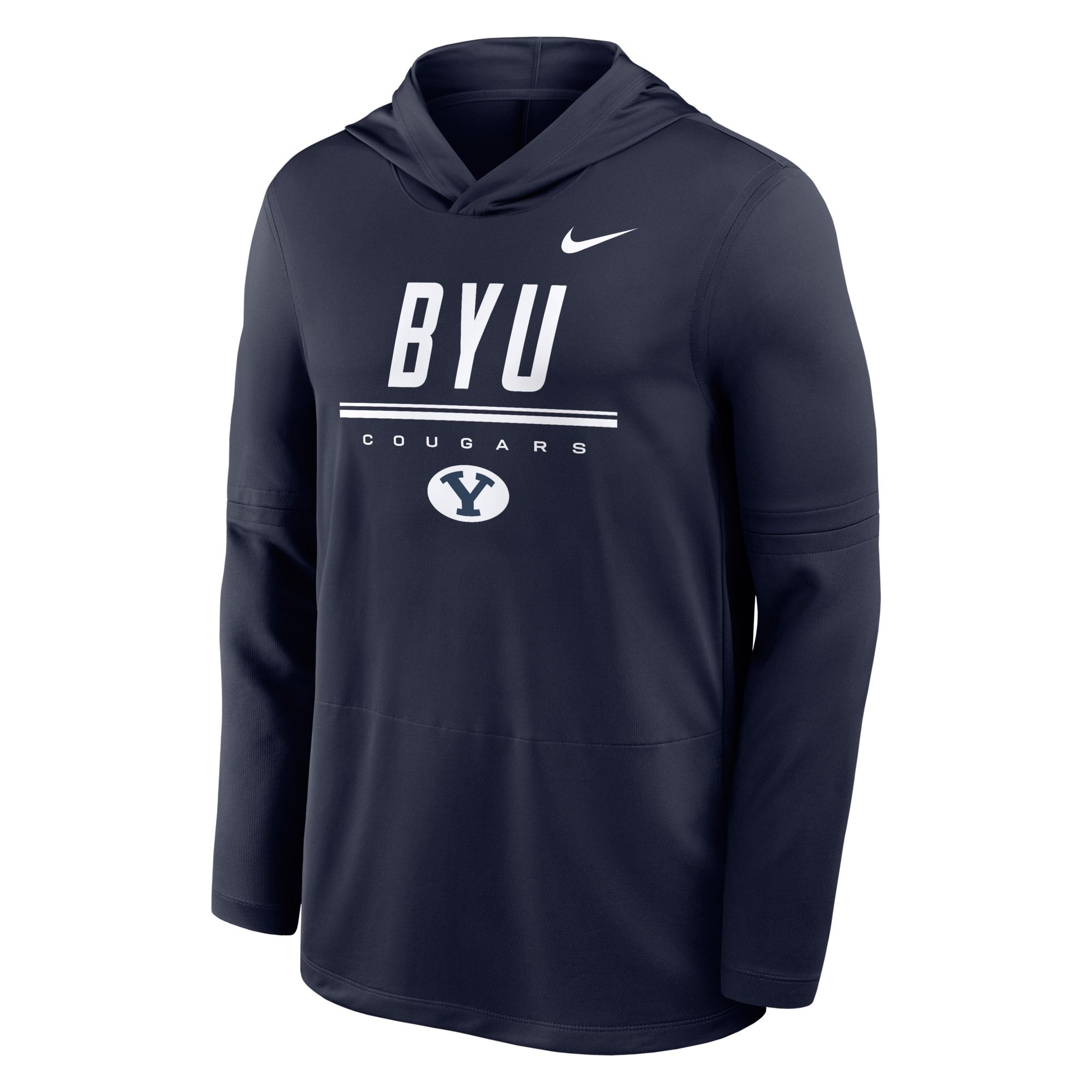 Nike Men's BYU Cougars Navy Dri-FIT Lightweight Hoodie