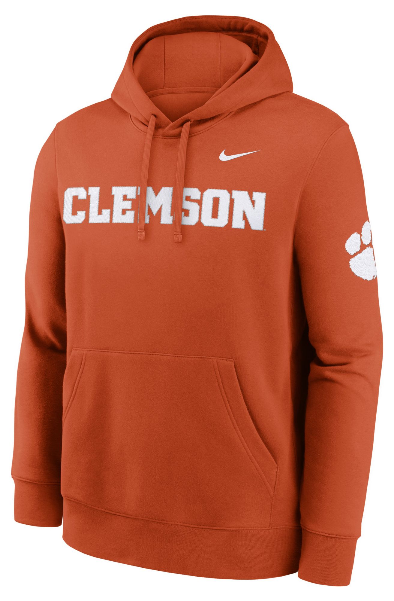 Nike Men's Clemson Tigers University Orange Club Fleece Hoodie
