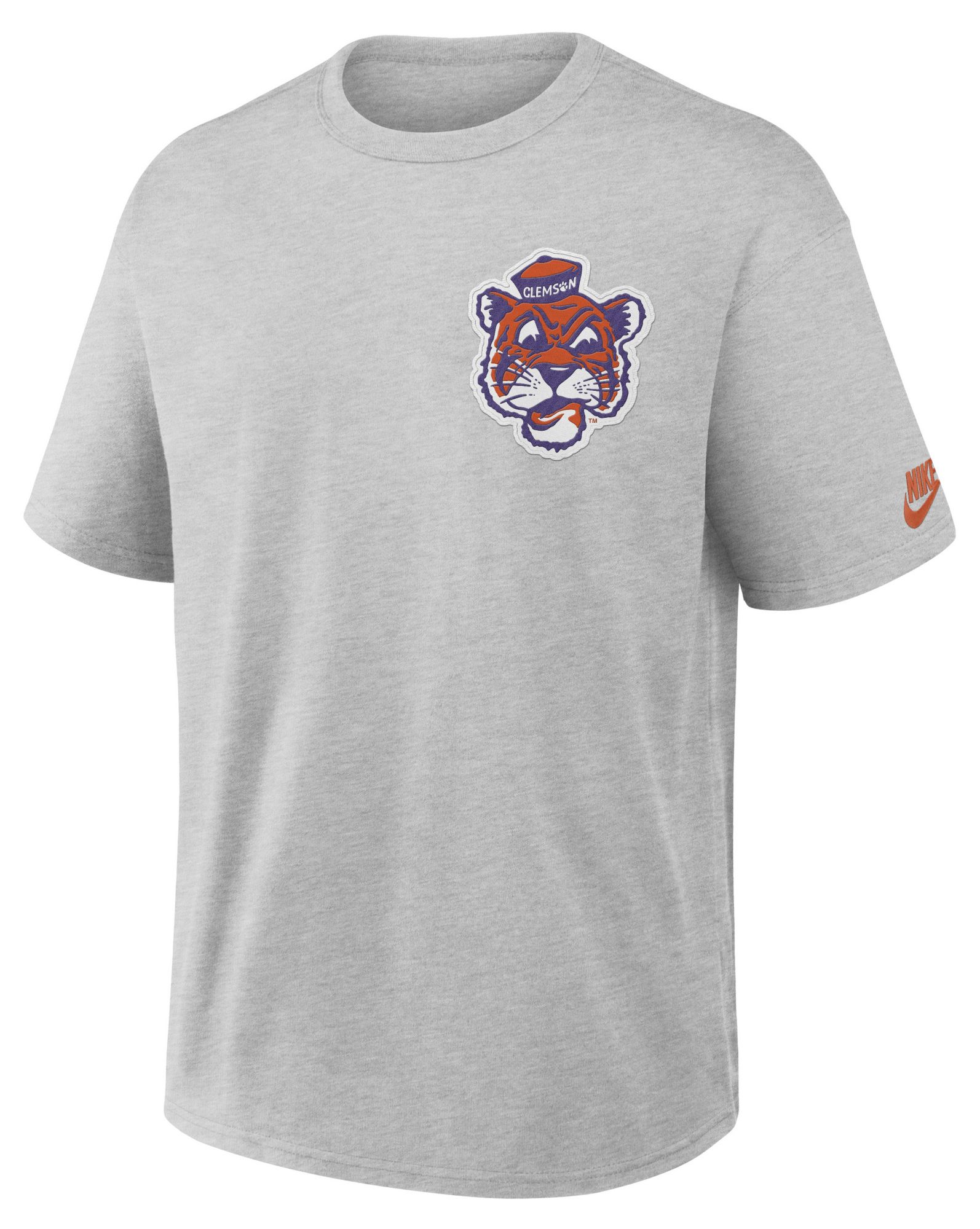 Nike Men's Clemson Tigers Grey Heather Set On Max90 Legacy T-Shirt