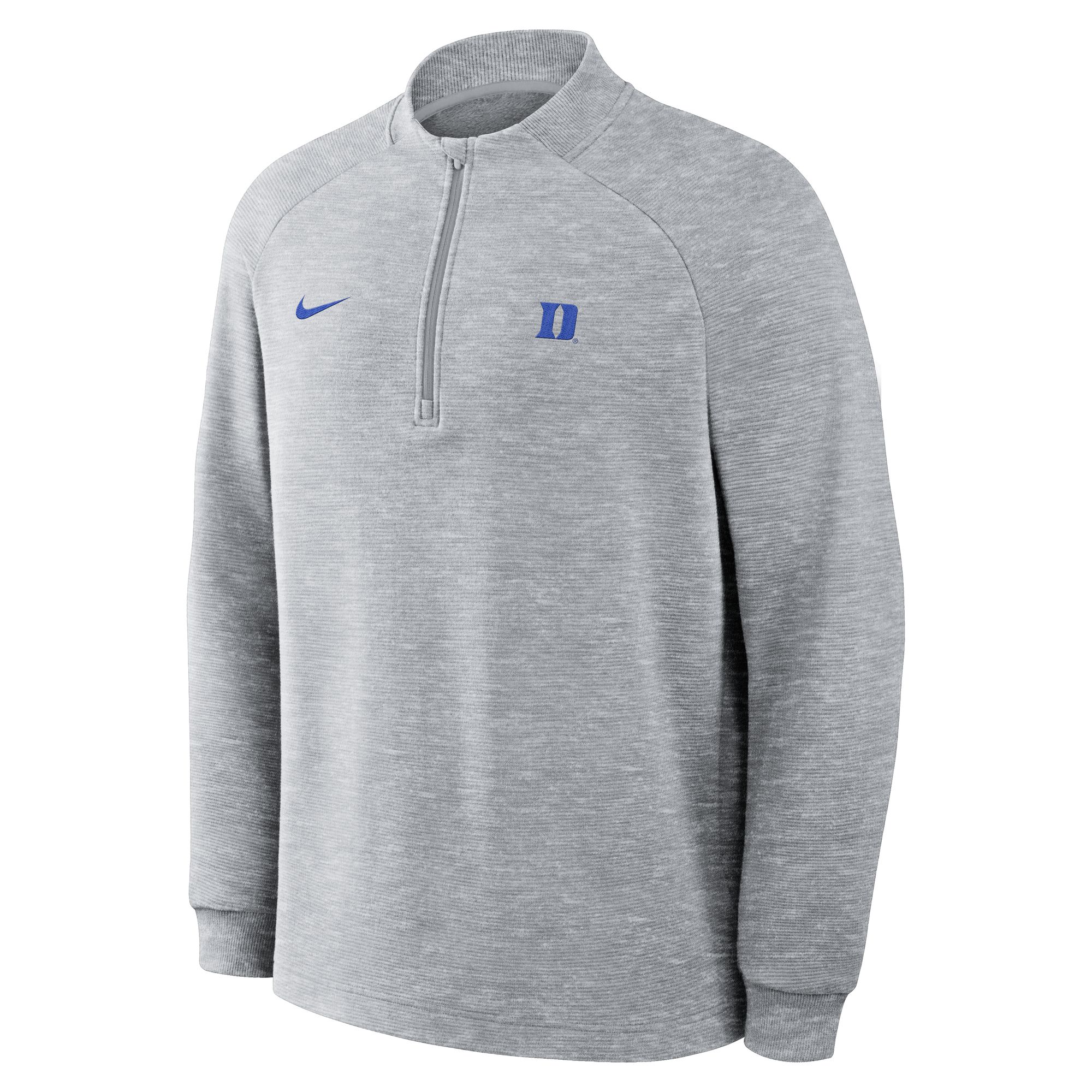 Nike Men's Duke Blue Devils Wolf Grey Par 5 Logo Half Zip